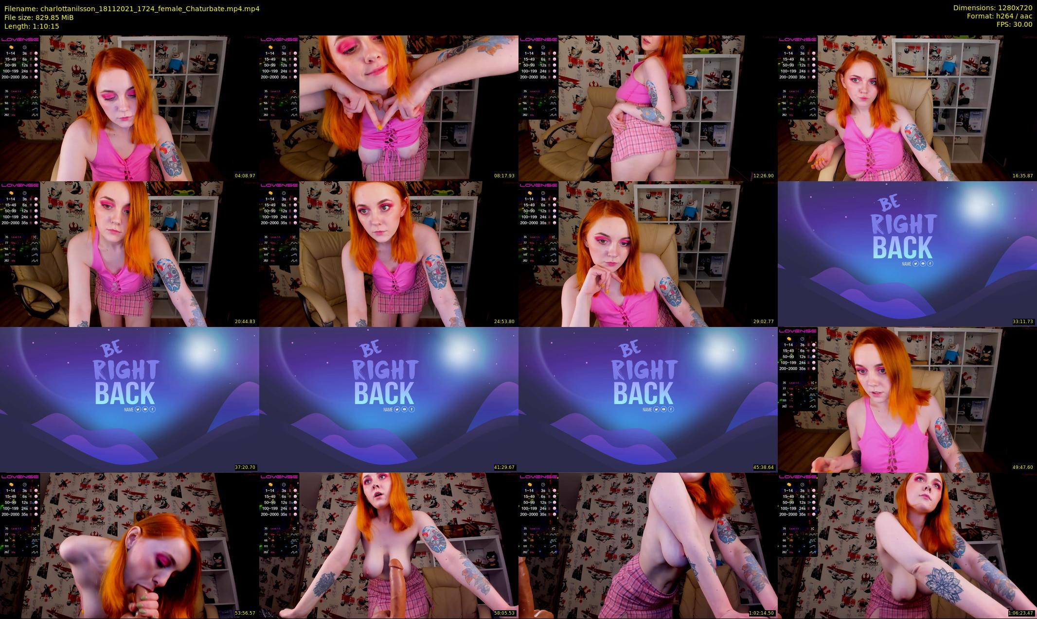 charlottanilsson — 71 minute Chaturbate female cam show recording, 720p, Nov 18, 2021