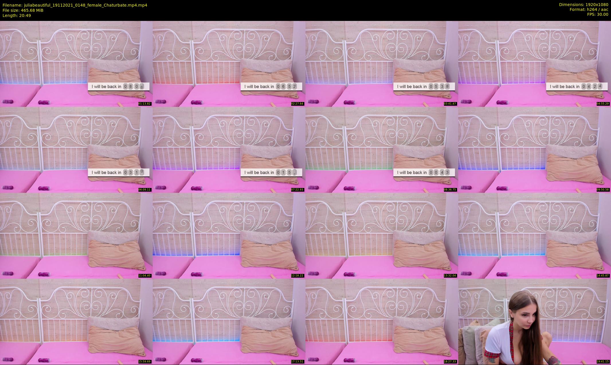 juliabeautiful — 21 minute Chaturbate female cam show recording, 1080p, Nov 19, 2021