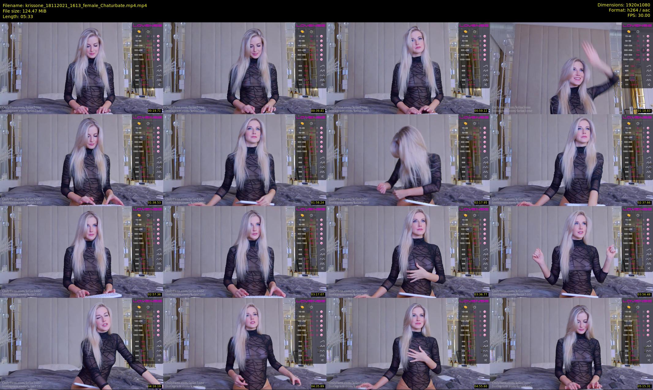 krissone — 6 minute Chaturbate female cam show recording, 1080p, Nov 18, 2021