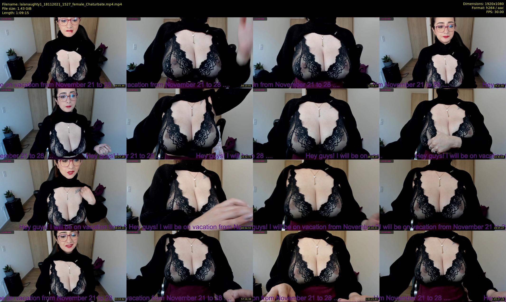 lalanaughty1 — 70 minute Chaturbate female cam show recording, 1080p, Nov 18, 2021