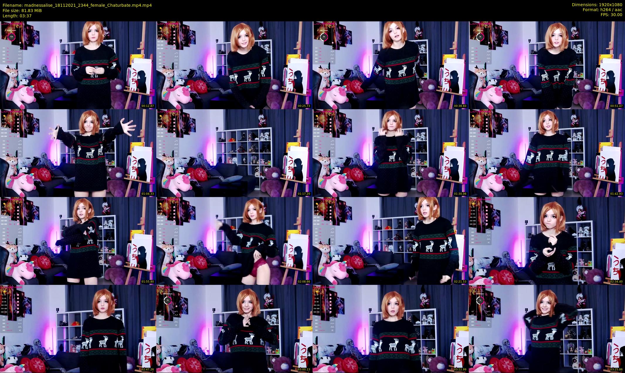 madnessalise — 4 minute Chaturbate female cam show recording, 1080p, Nov 18, 2021