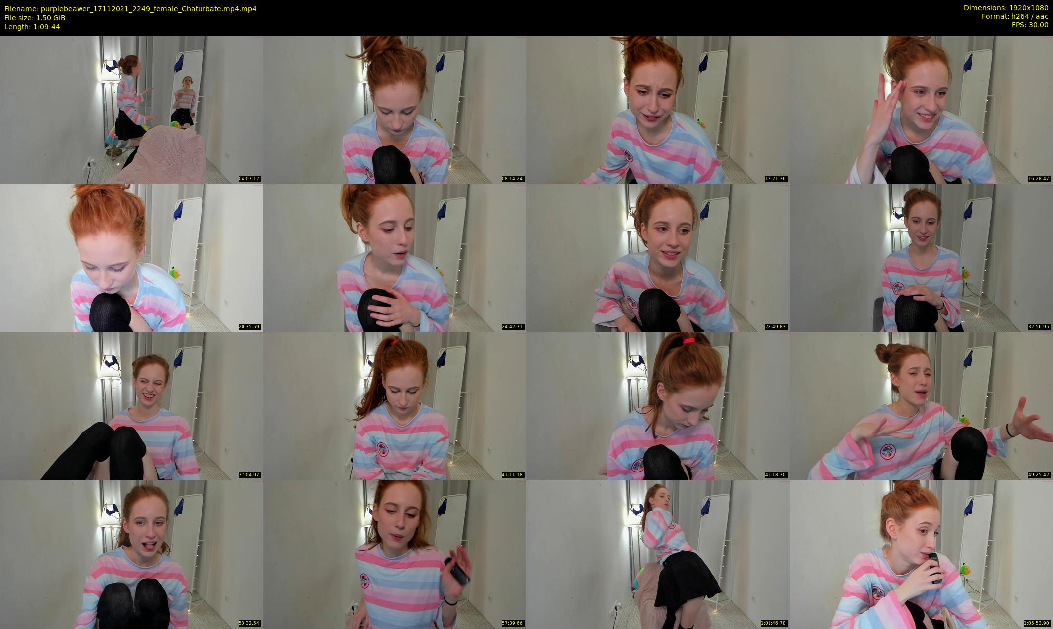purplebeawer — 70 minute Chaturbate female cam show recording, 1080p, Nov 17, 2021