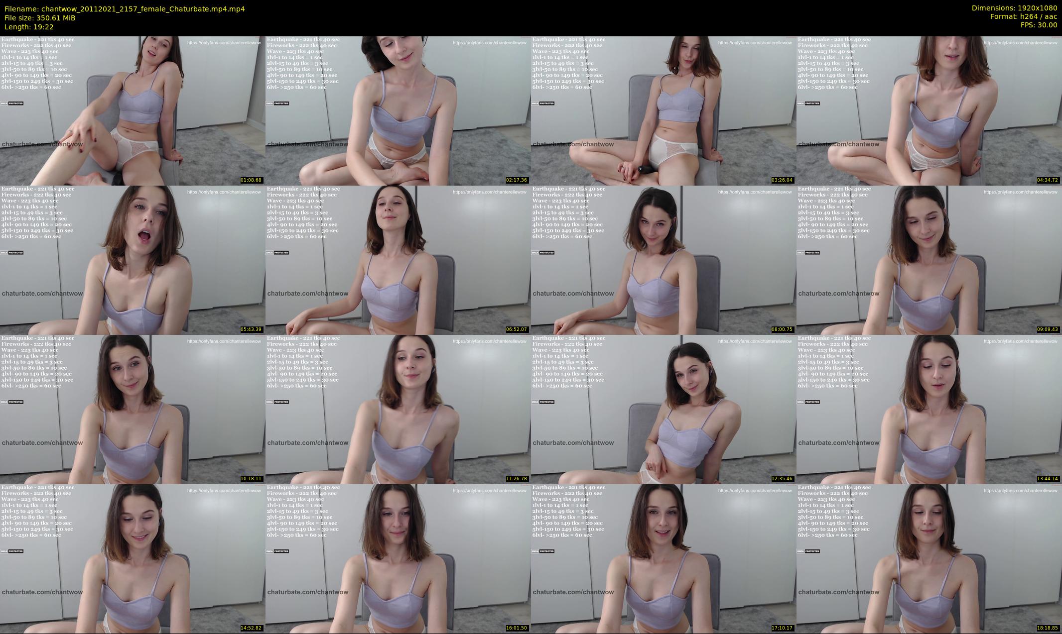 chantwow — 20 minute Chaturbate female cam show recording, 1080p, Nov 20, 2021