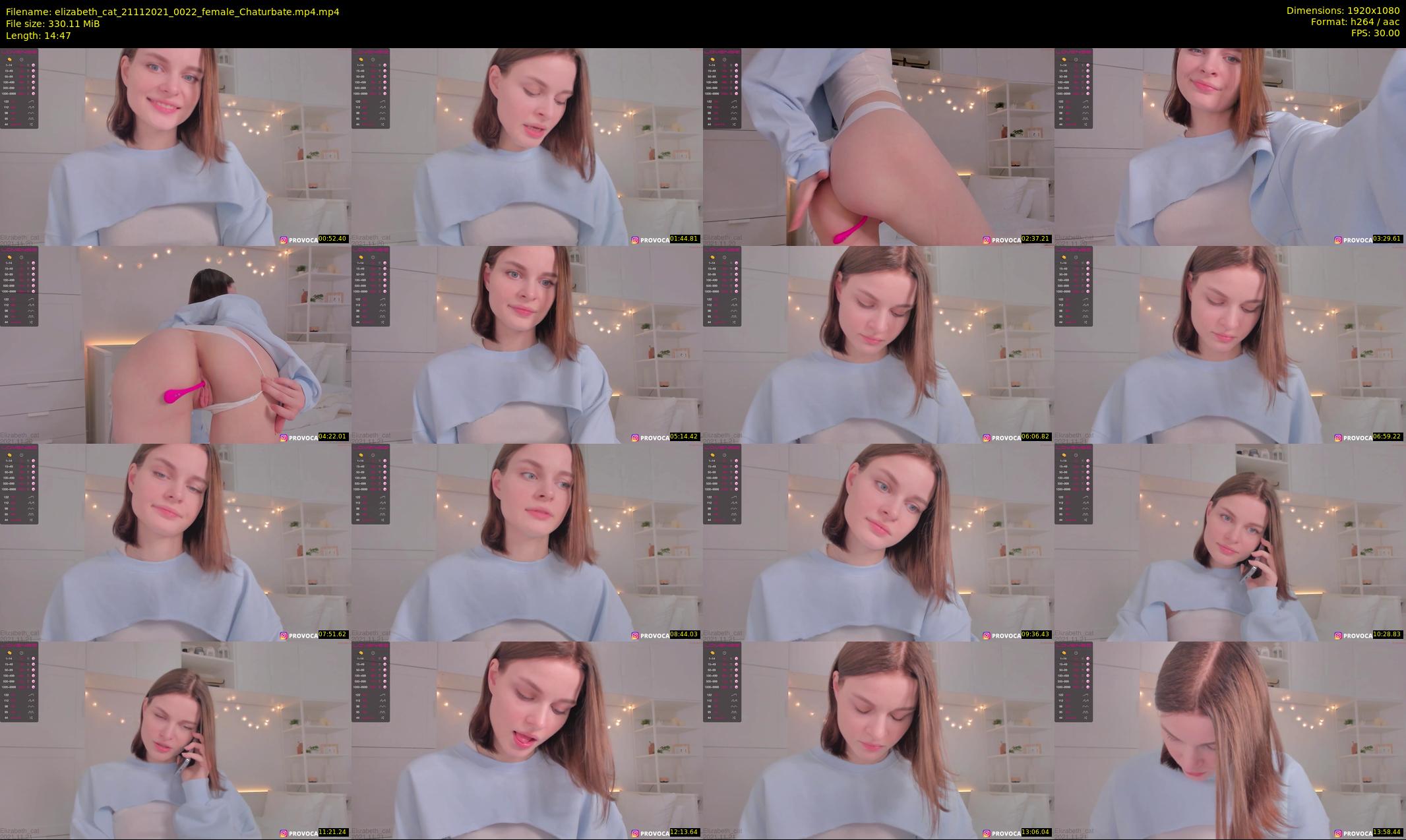 elizabeth_cat — 15 minute Chaturbate female cam show recording, 1080p, Nov 21, 2021