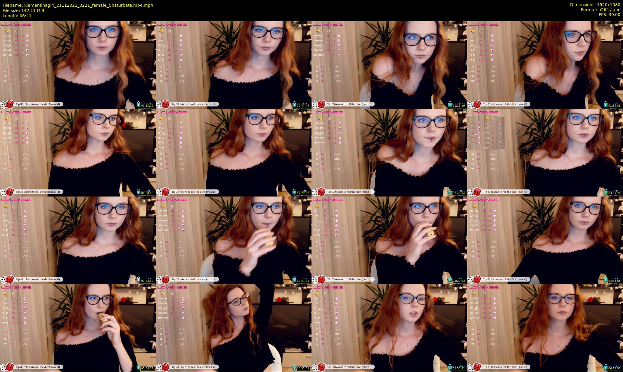 klementinagirl — 7 minute Chaturbate female cam show recording, 1080p, Nov 21, 2021