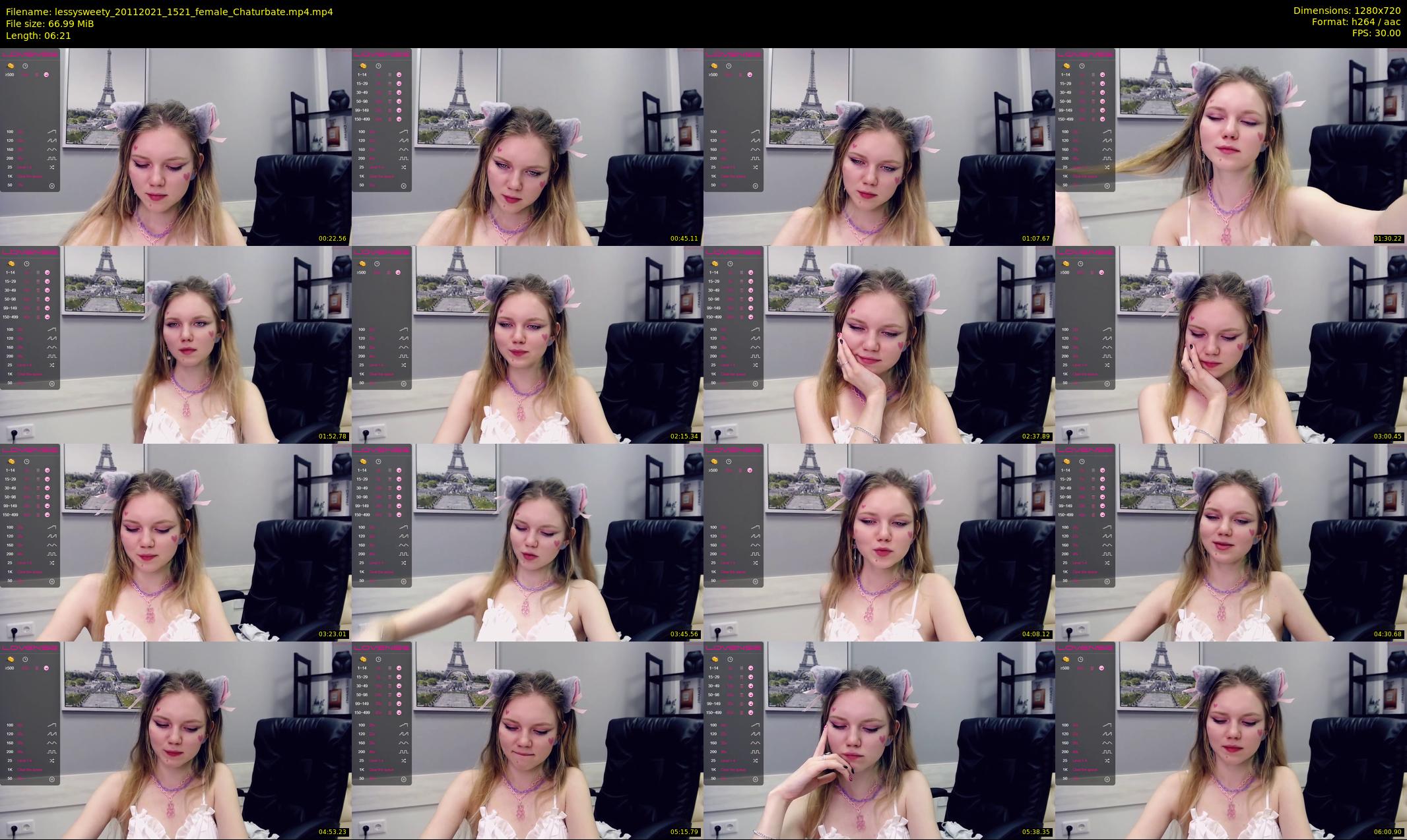 lessysweety — 7 minute Chaturbate female cam show recording, 720p, Nov 20, 2021