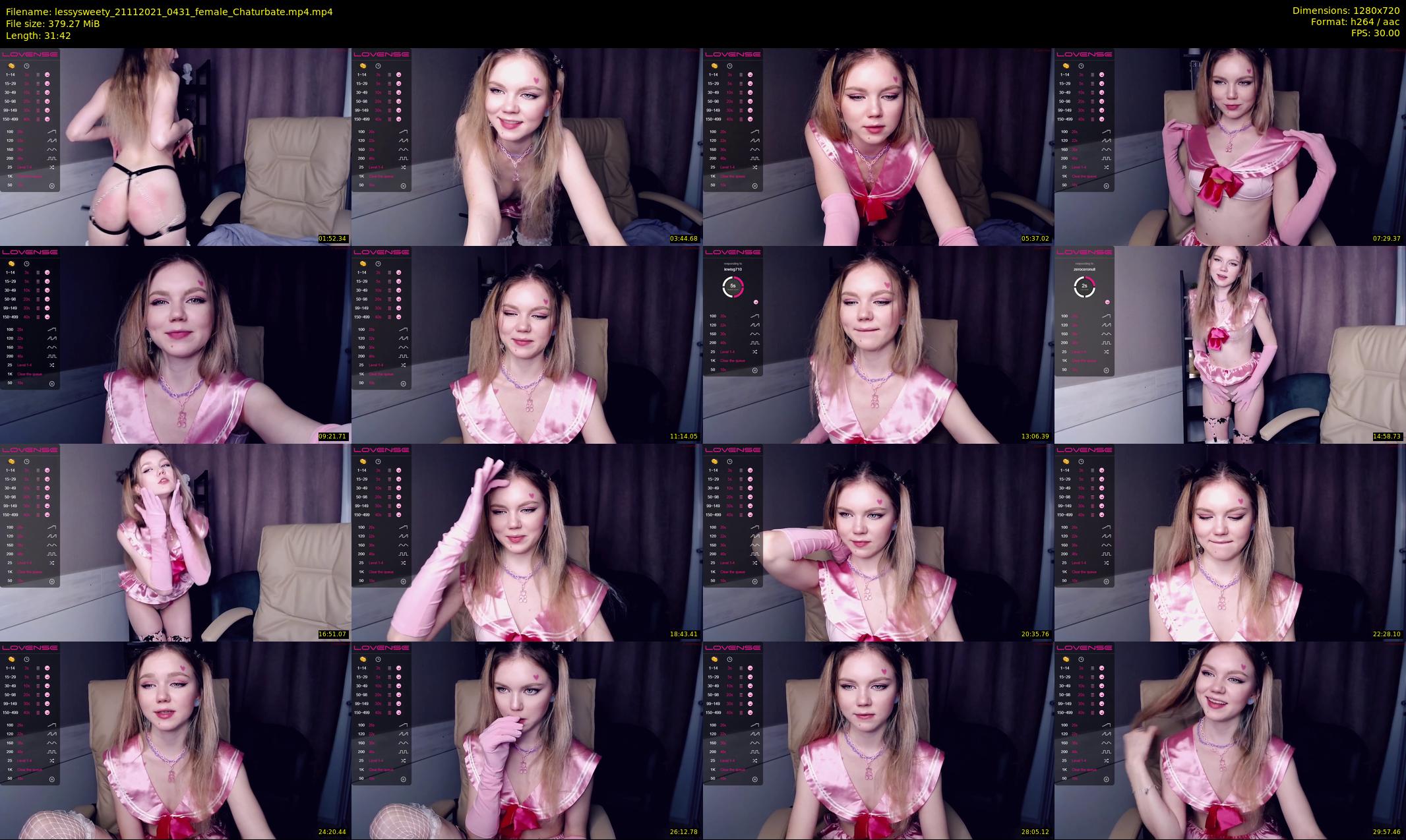lessysweety — 32 minute Chaturbate female cam show recording, 720p, Nov 21, 2021
