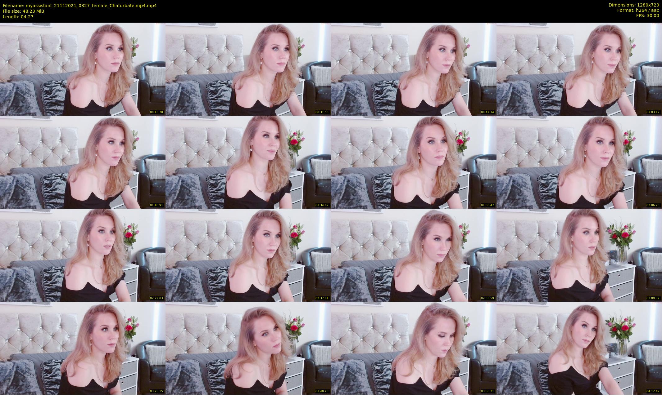 myassistant — 5 minute Chaturbate female cam show recording, 720p, Nov 21, 2021