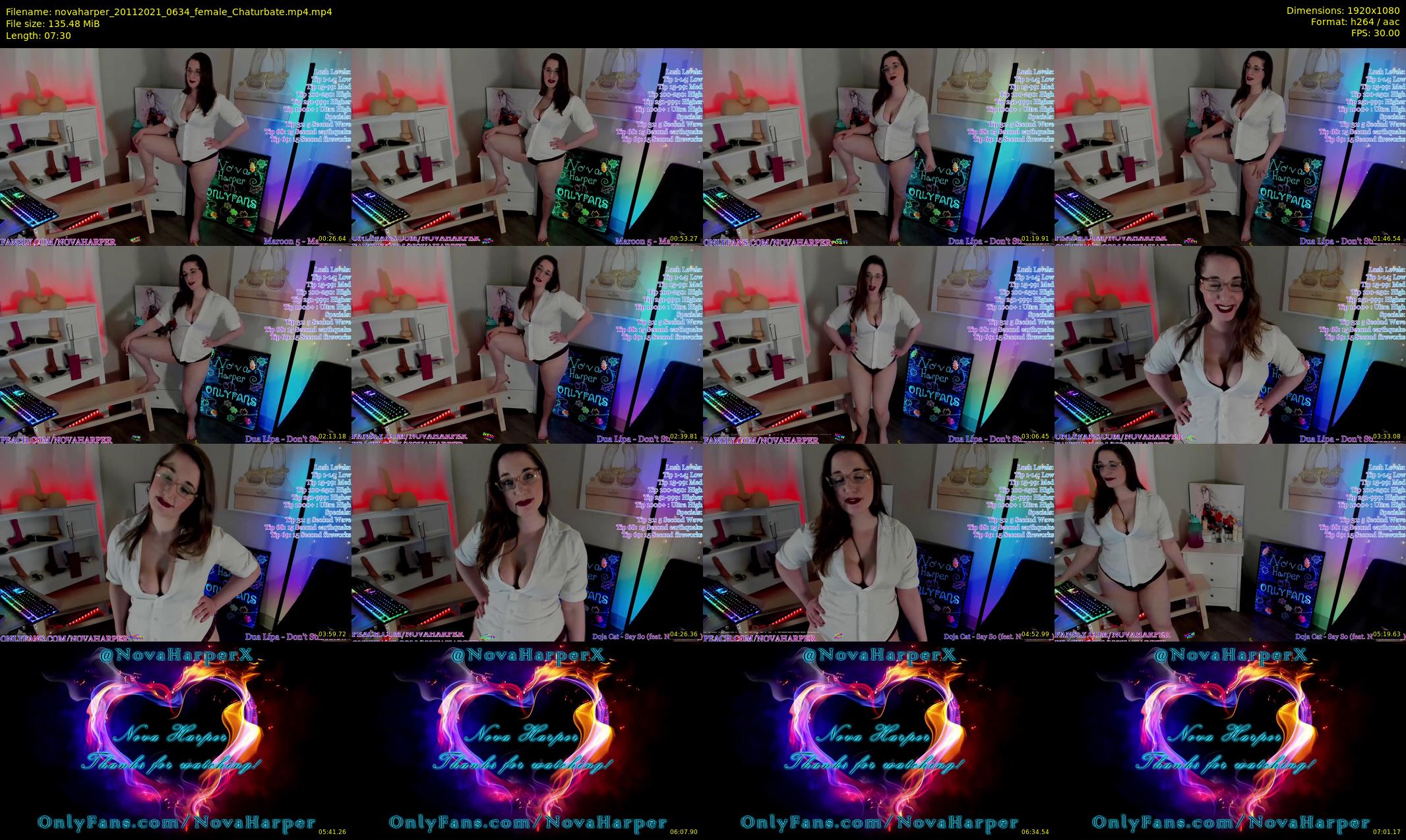 novaharper — 8 minute Chaturbate female cam show recording, 1080p, Nov 20, 2021