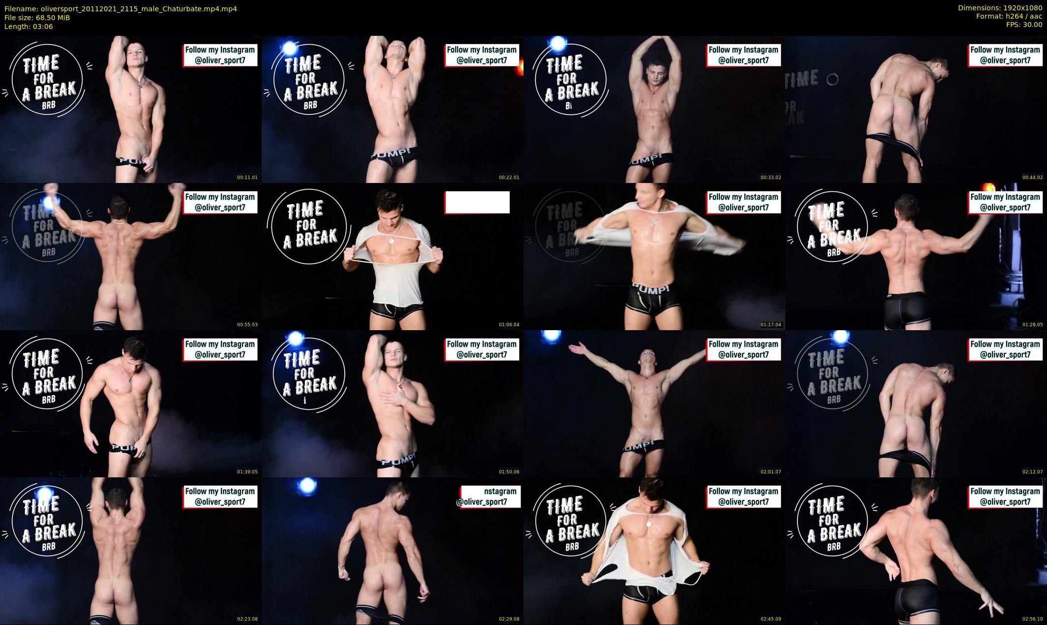 oliversport — 4 minute Chaturbate male cam show recording, 1080p, Nov 20, 2021
