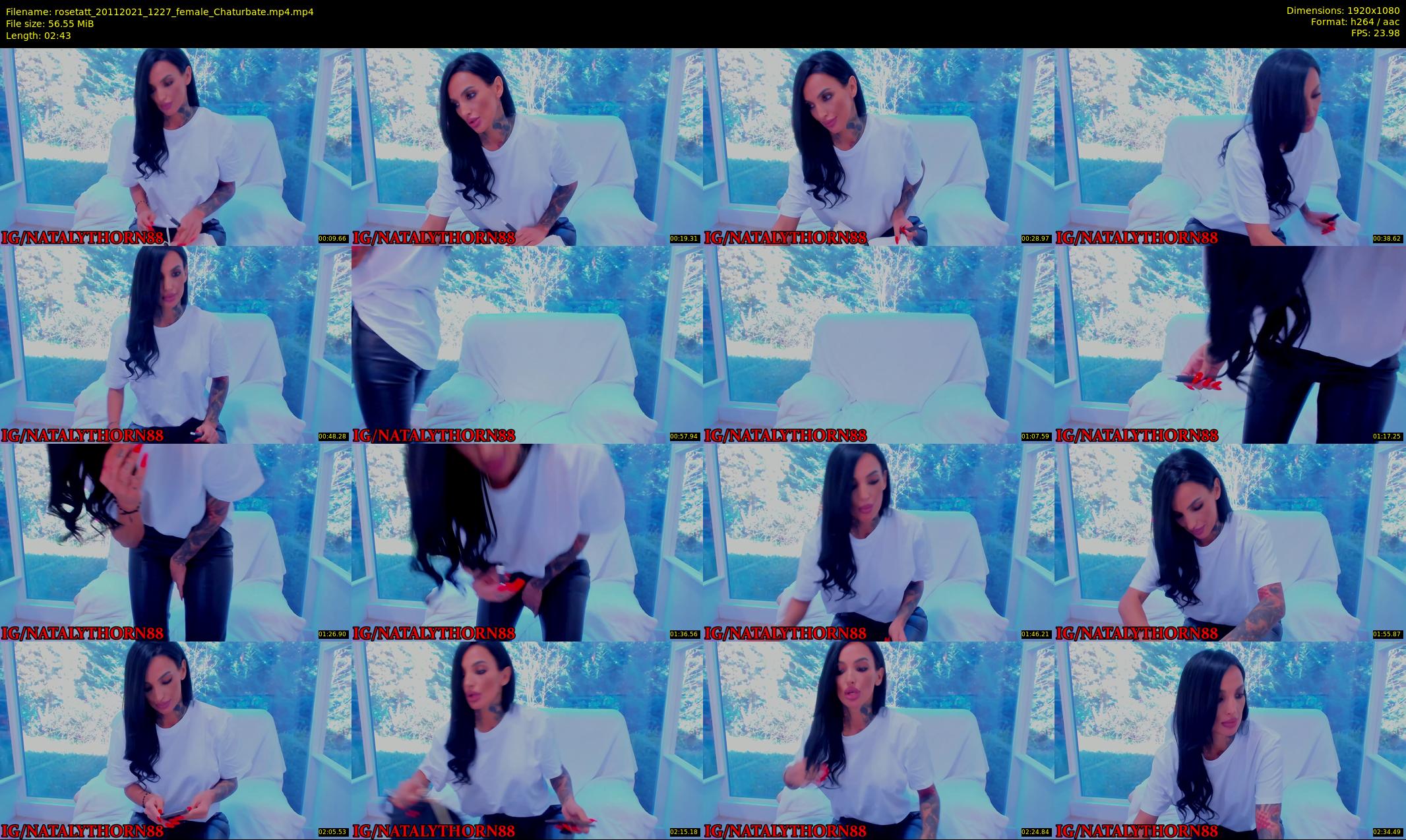 rosetatt — 3 minute Chaturbate female cam show recording, 1080p, Nov 20, 2021