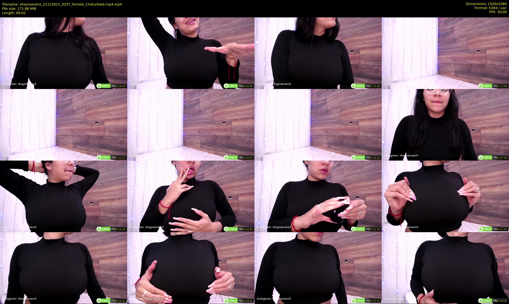 shayraevans — 9 minute Chaturbate female cam show recording, 1080p, Nov 21, 2021