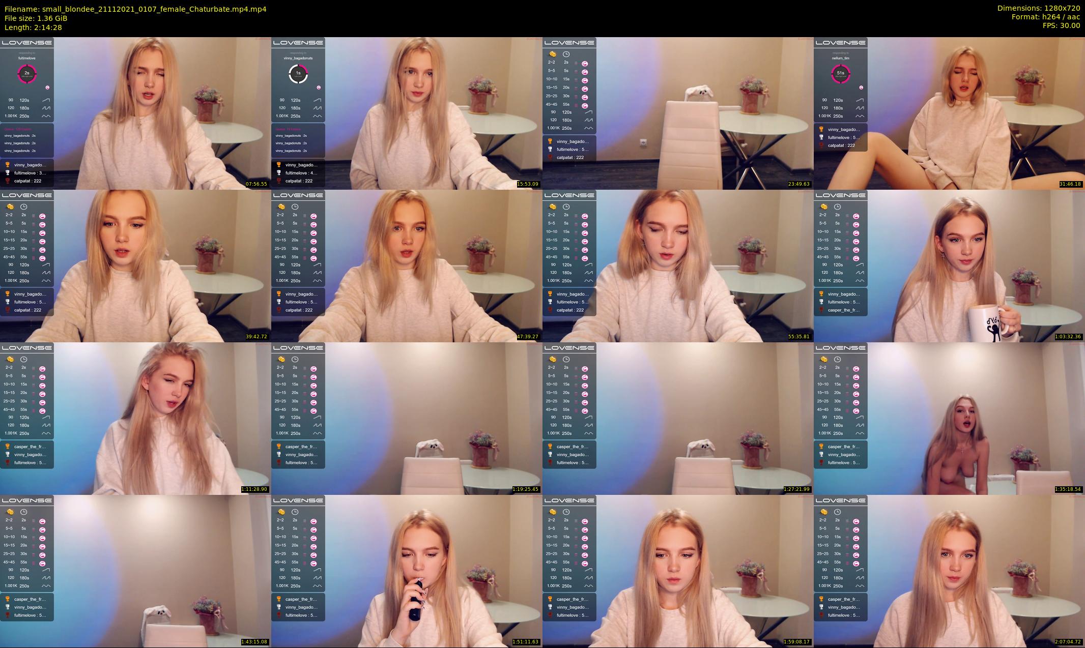 small_blondee — 135 minute Chaturbate female cam show recording, 720p, Nov 21, 2021