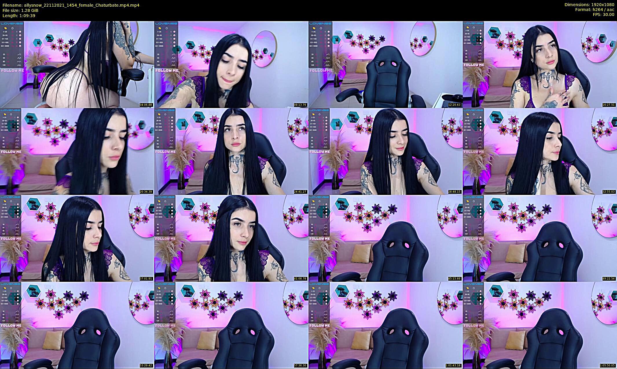allysnow — 70 minute Chaturbate female cam show recording, 1080p, Nov 22, 2021