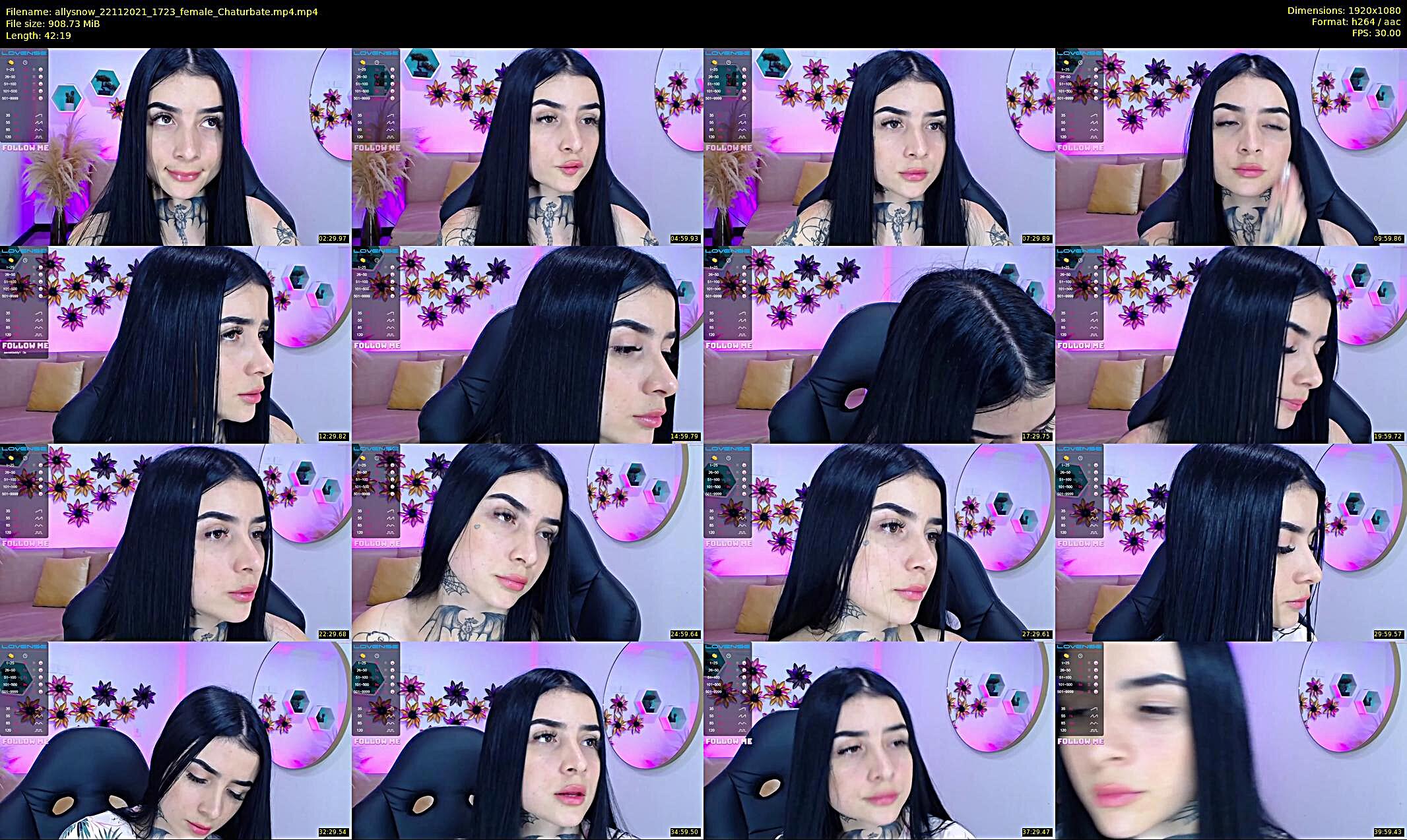 allysnow — 53 minute Chaturbate female cam show recording, 1080p, Nov 22, 2021
