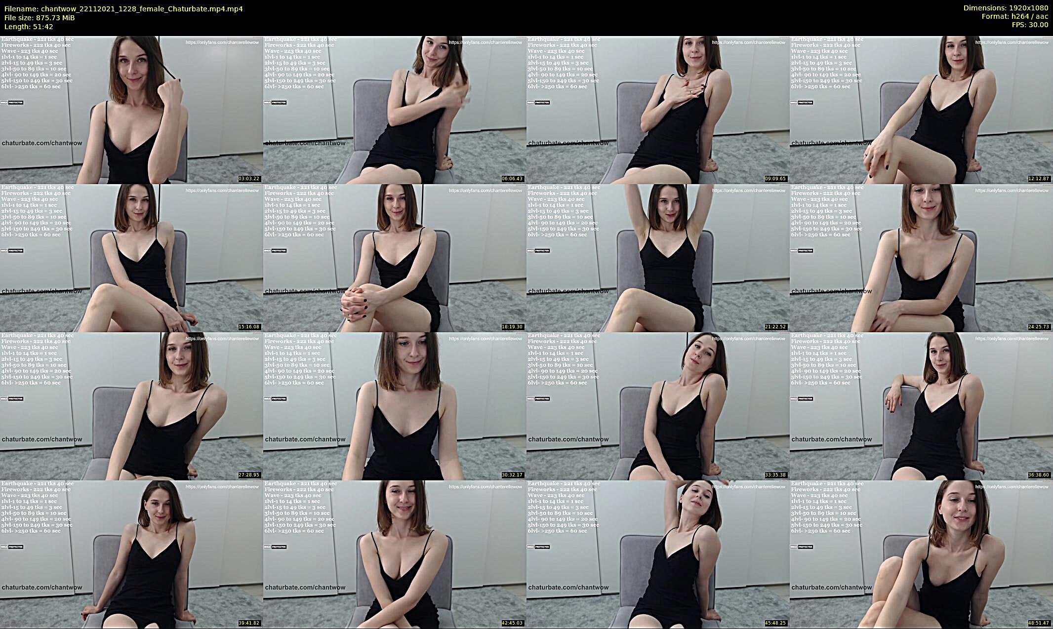 chantwow — 14 minute Chaturbate female cam show recording, 1080p, Nov 22, 2021