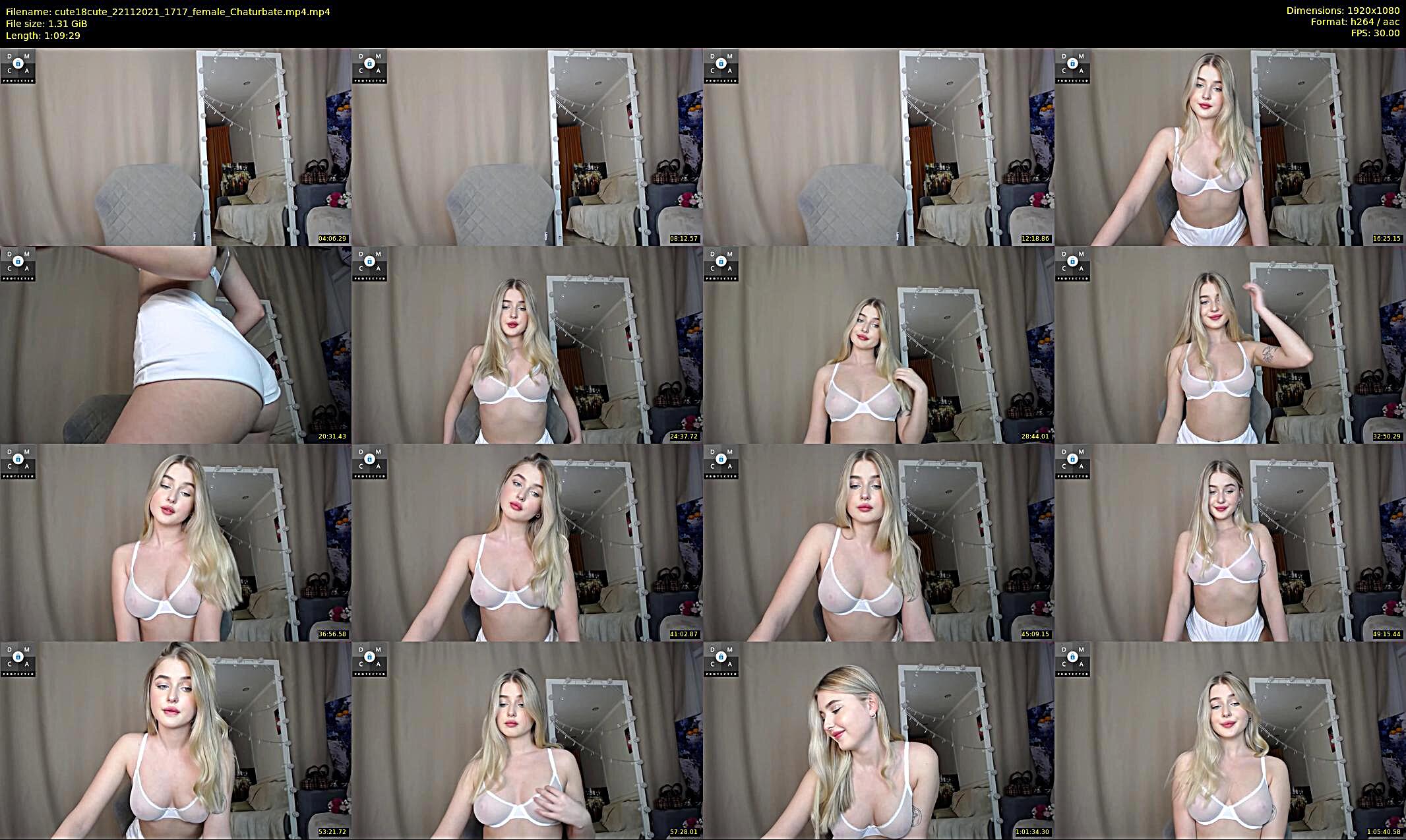 cute18cute — 70 minute Chaturbate female cam show recording, 1080p, Nov 22, 2021