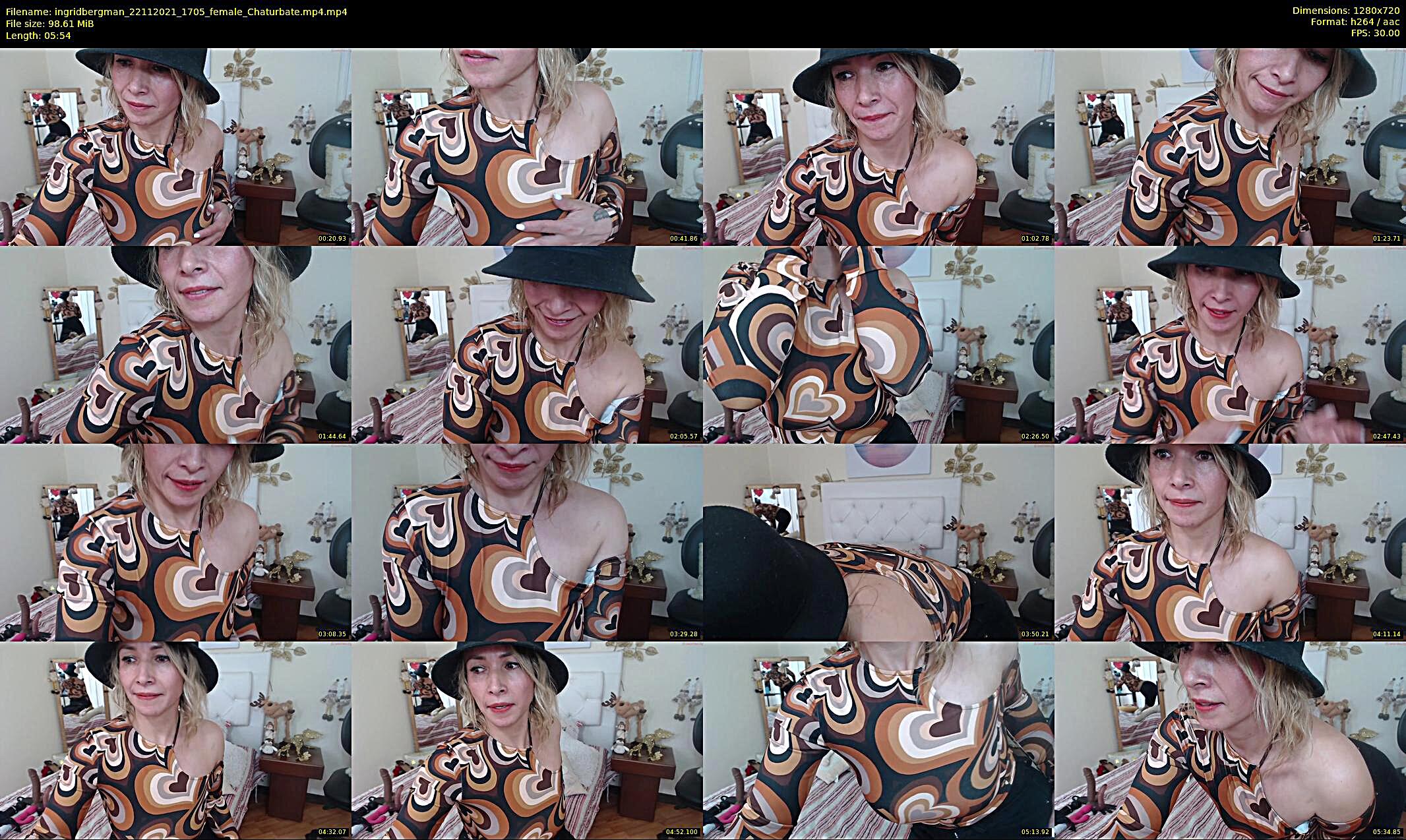 ingridbergman — 6 minute Chaturbate female cam show recording, 720p, Nov 22, 2021