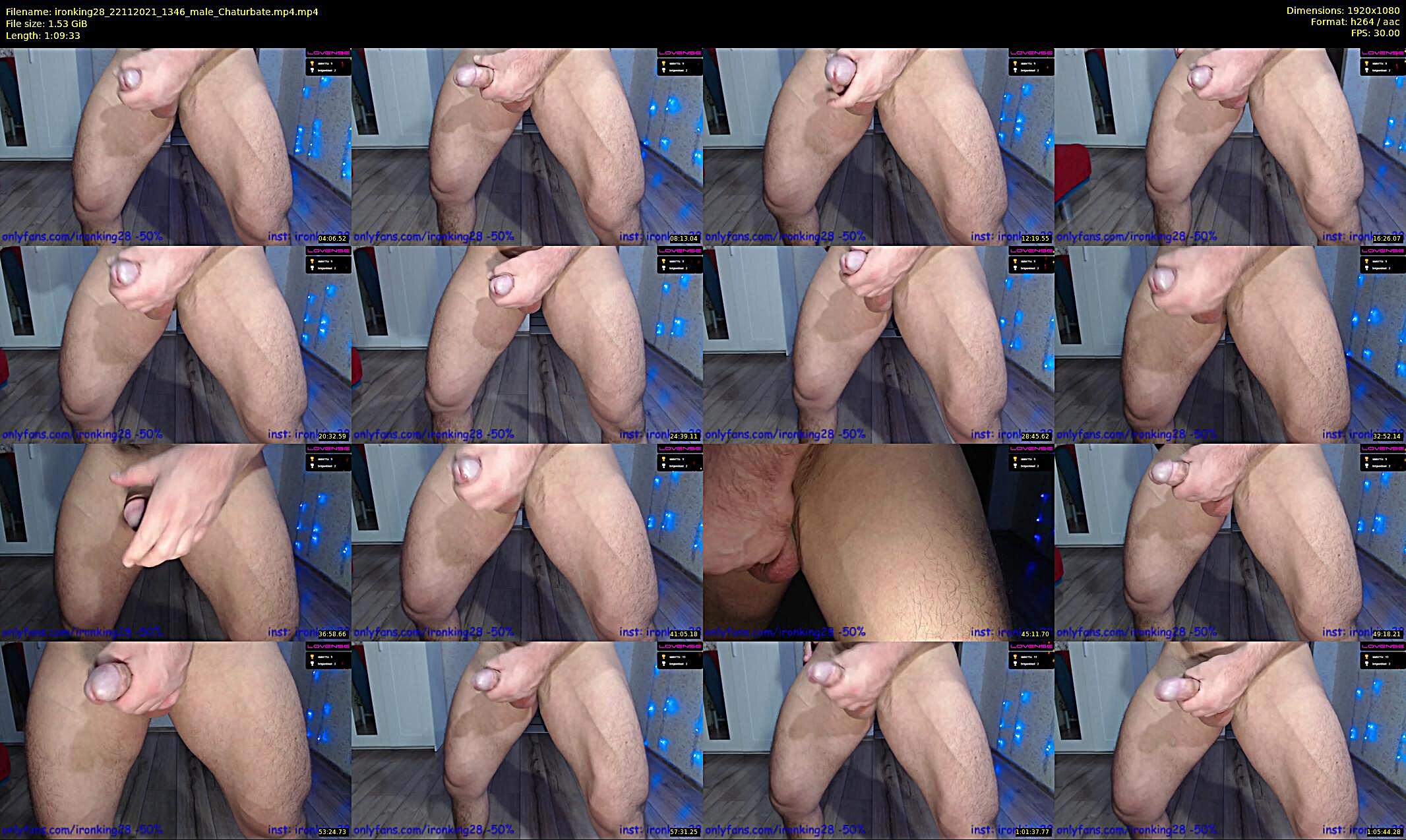 ironking28 — 70 minute Chaturbate male cam show recording, 1080p, Nov 22, 2021