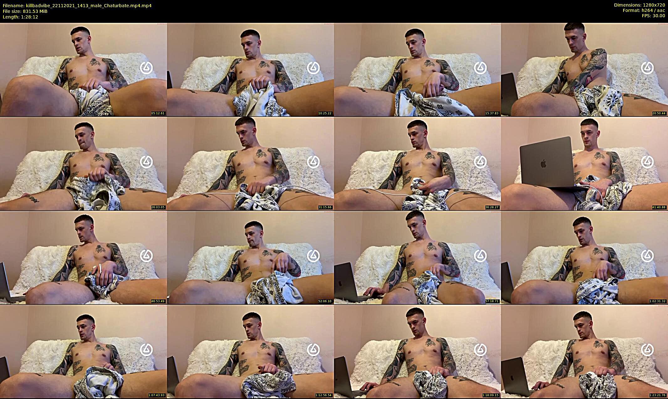 killbadvibe — 89 minute Chaturbate male cam show recording, 720p, Nov 22, 2021