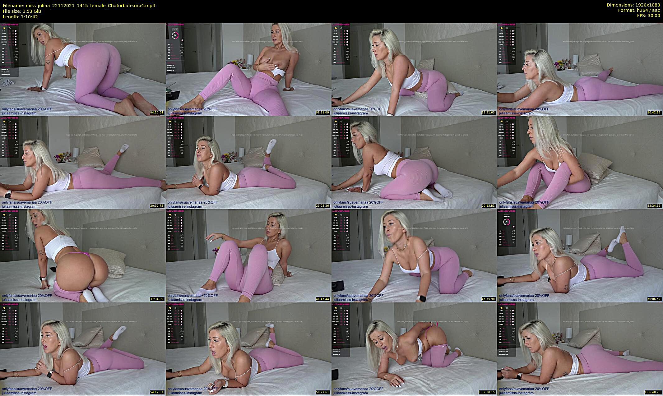 miss_juliaa — 71 minute Chaturbate female cam show recording, 1080p, Nov 22, 2021