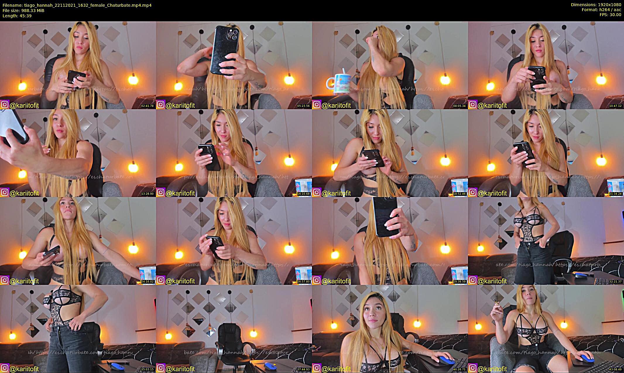 tiago_hannah — 46 minute Chaturbate couple cam show recording, 1080p, Nov 22, 2021