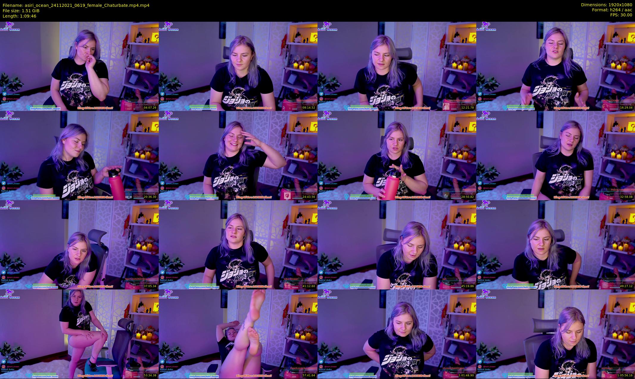 asiri_ocean — 70 minute Chaturbate female cam show recording, 1080p, Nov 24, 2021