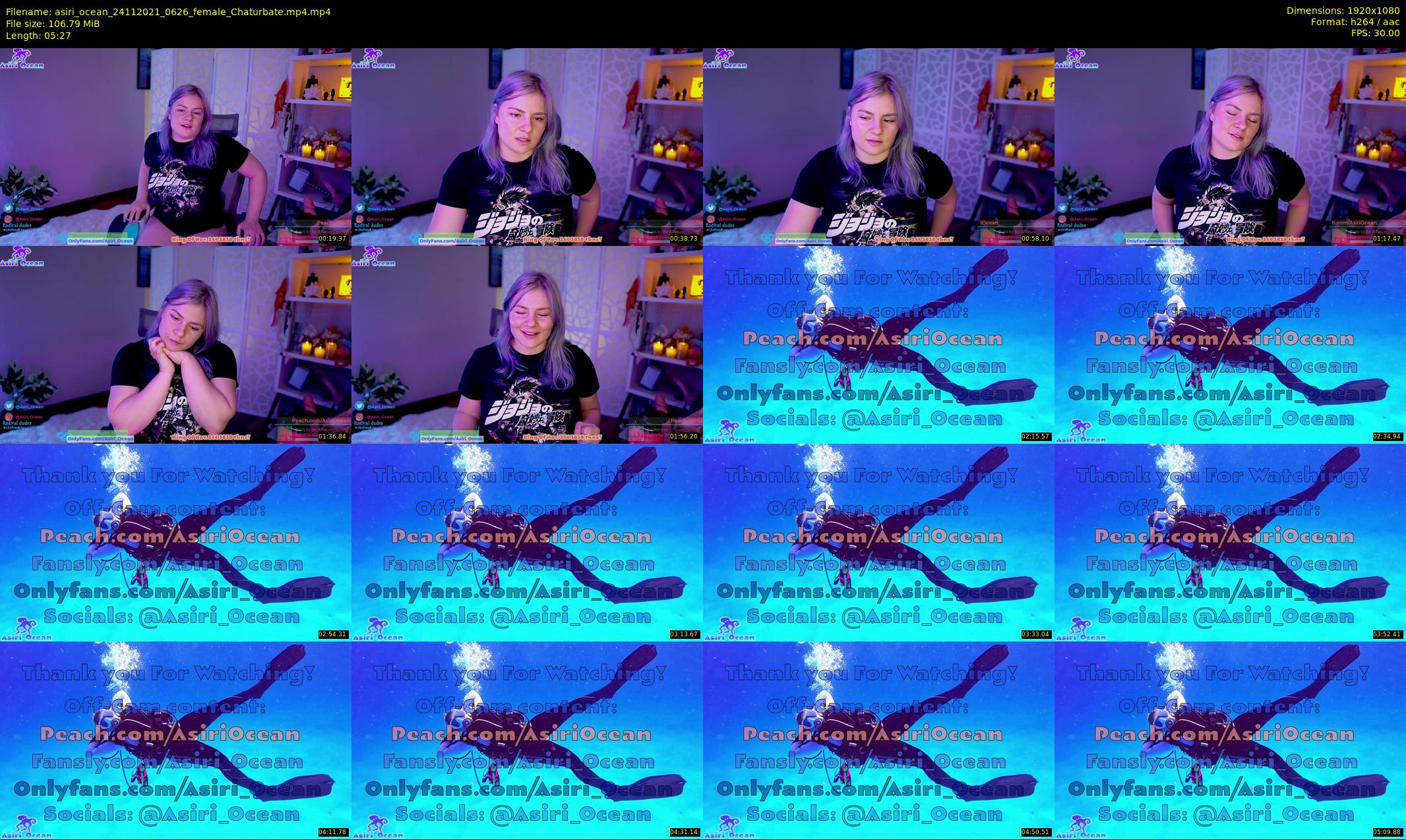 asiri_ocean — 6 minute Chaturbate female cam show recording, 1080p, Nov 24, 2021