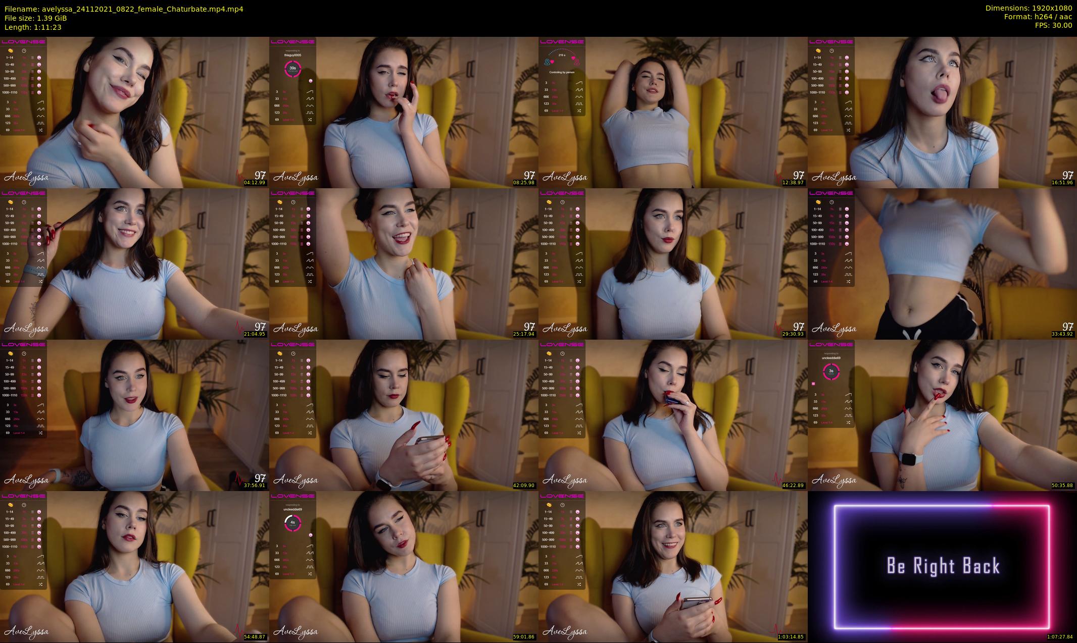 avelyssa — 72 minute Chaturbate female cam show recording, 1080p, Nov 24, 2021