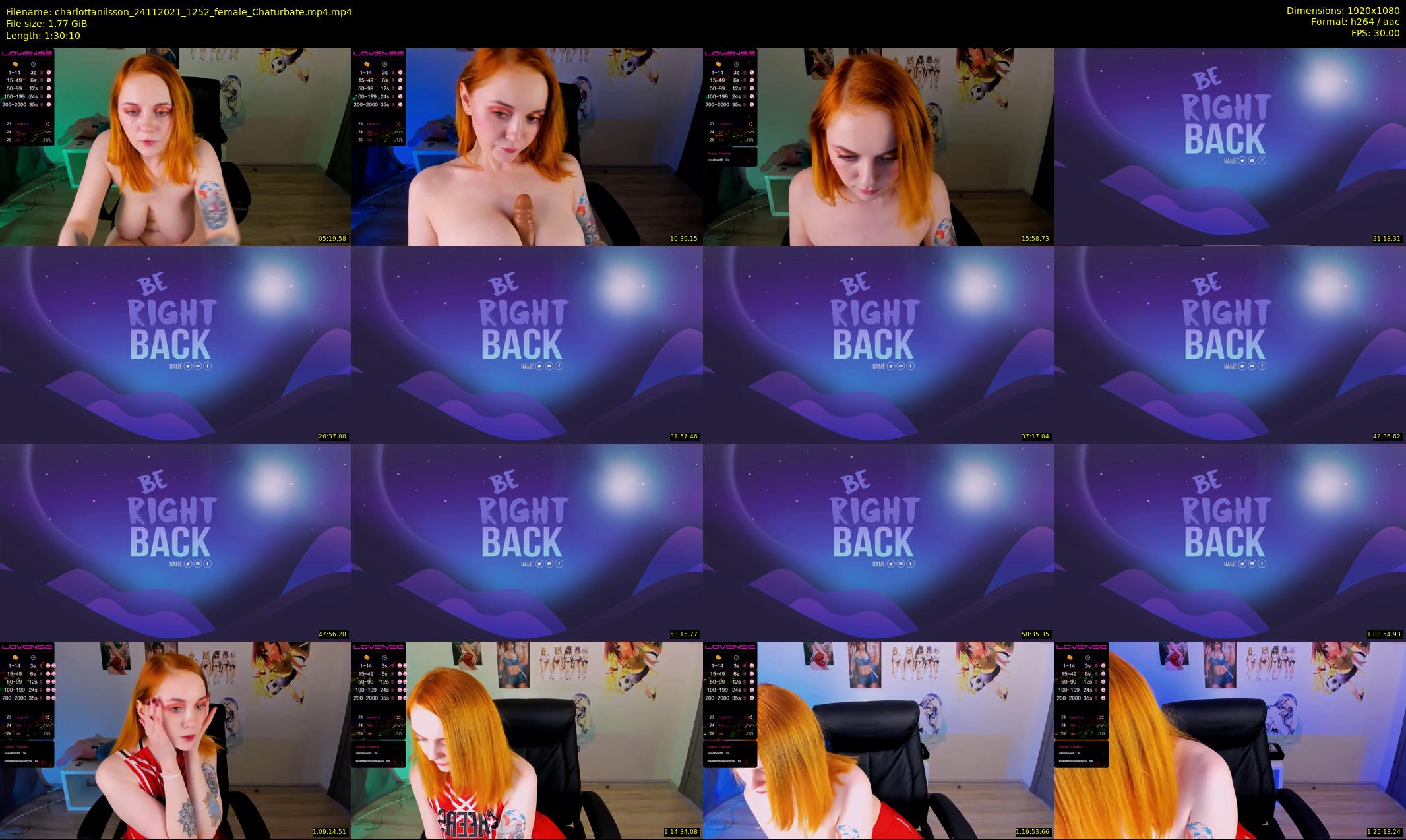 charlottanilsson — 91 minute Chaturbate female cam show recording, 1080p, Nov 24, 2021