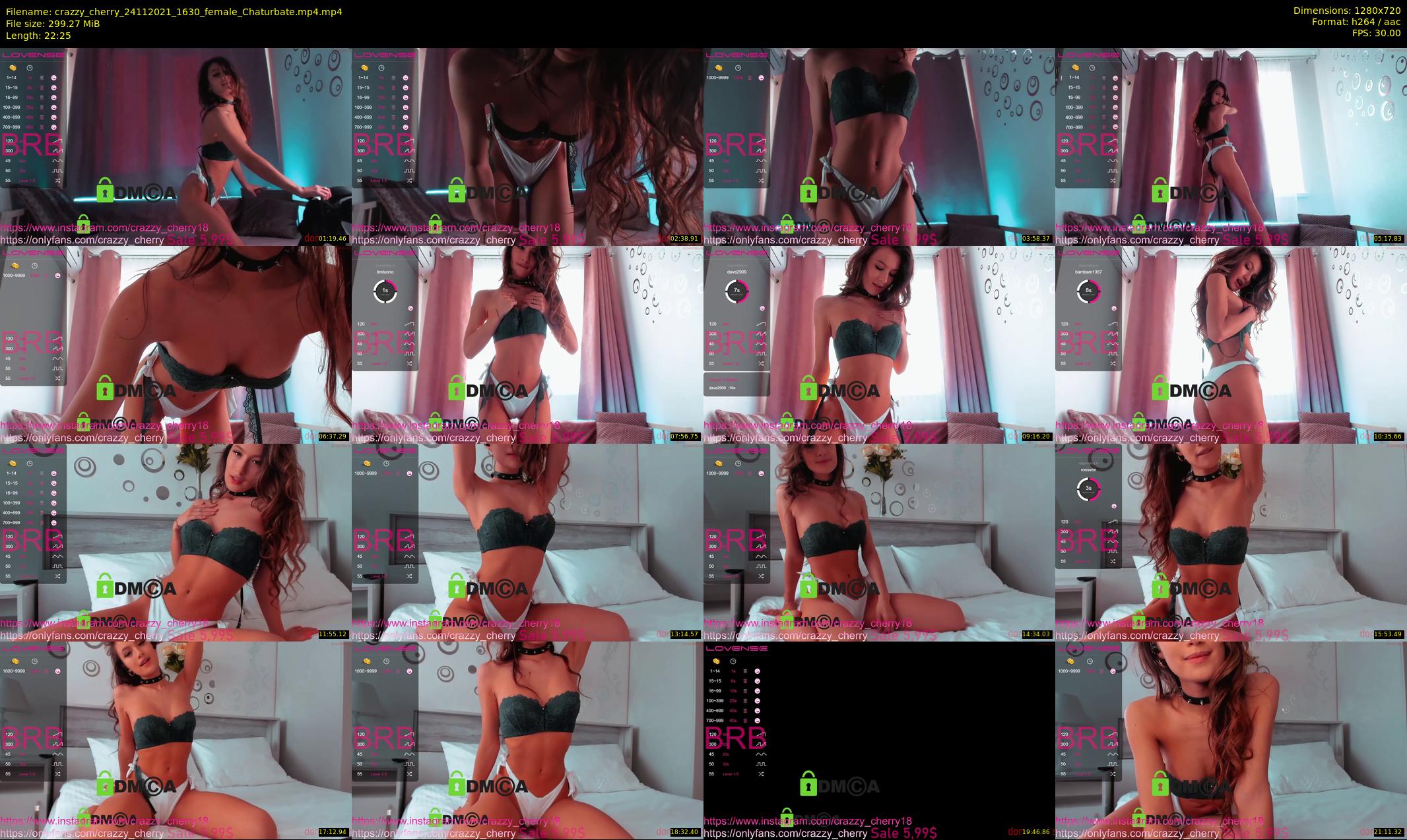 crazzy_cherry — 23 minute Chaturbate female cam show recording, 720p, Nov 24, 2021