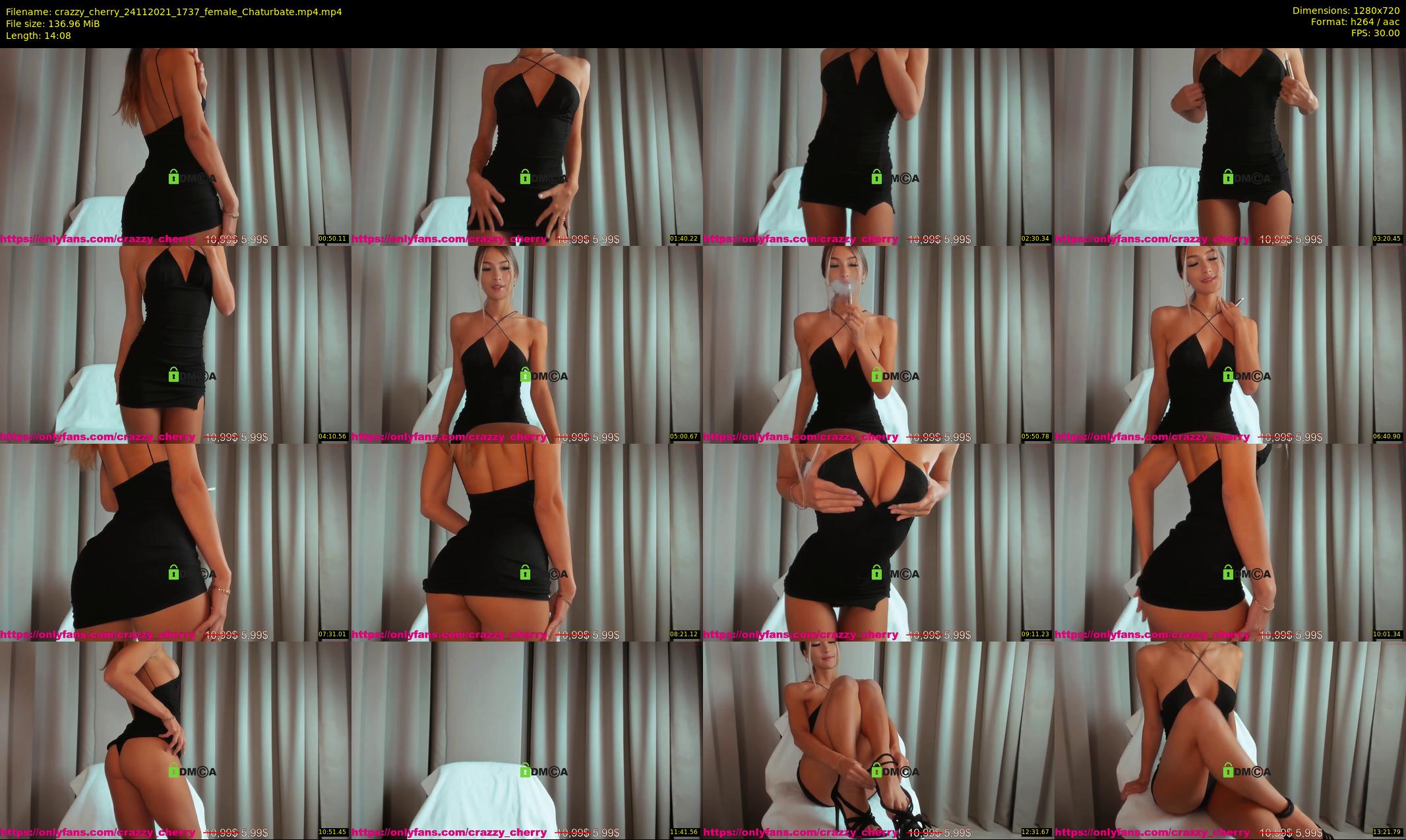 crazzy_cherry — 15 minute Chaturbate female cam show recording, 720p, Nov 24, 2021