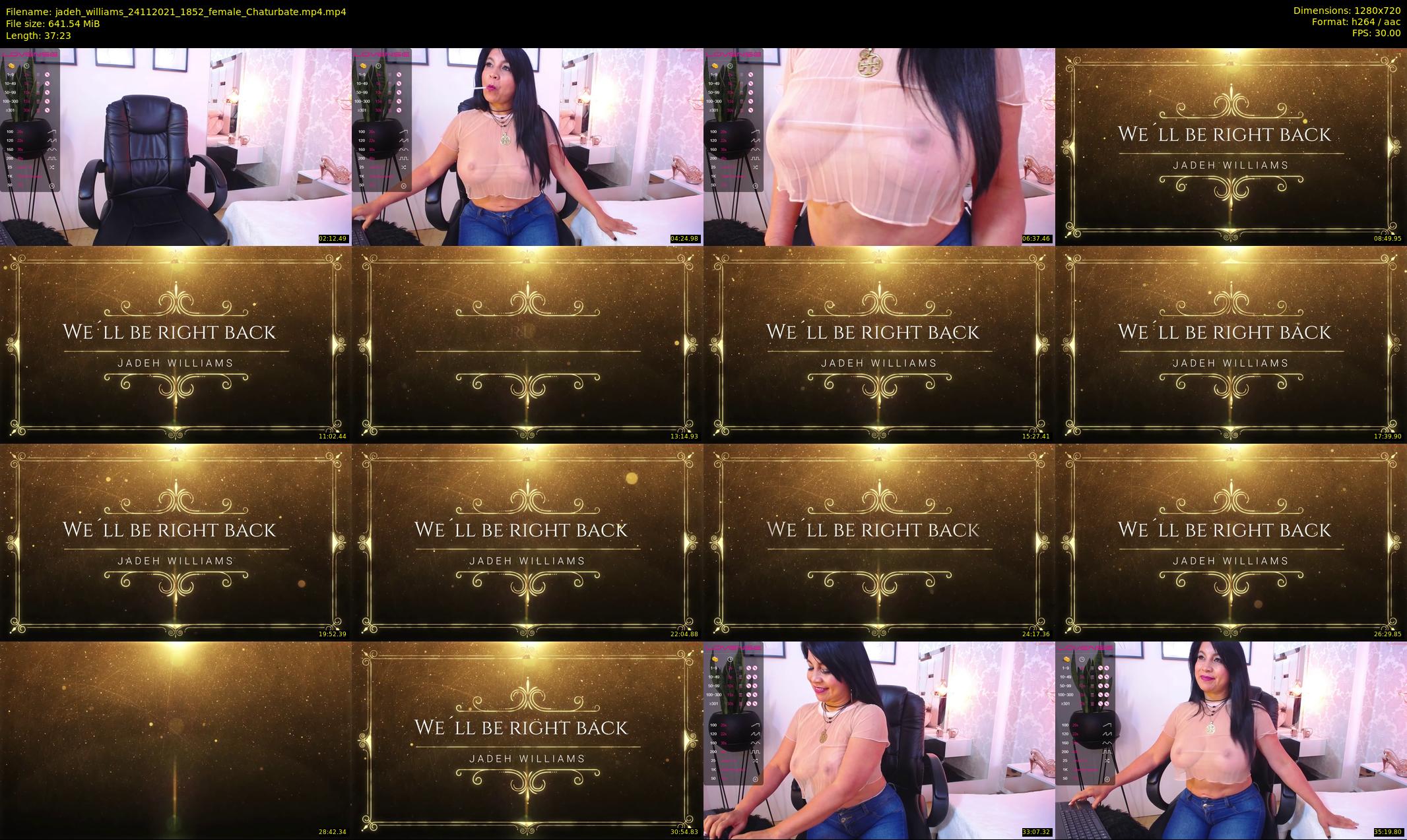 jadeh_williams — 38 minute Chaturbate female cam show recording, 720p, Nov 24, 2021