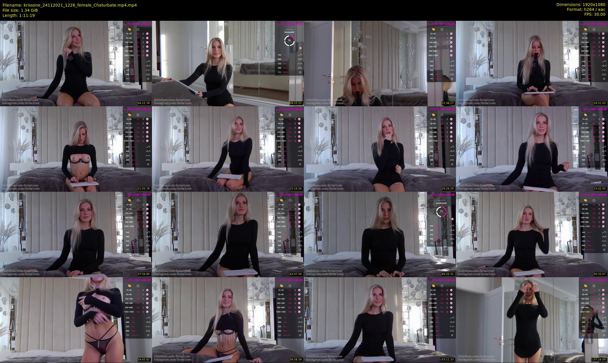 krissone — 72 minute Chaturbate female cam show recording, 1080p, Nov 24, 2021