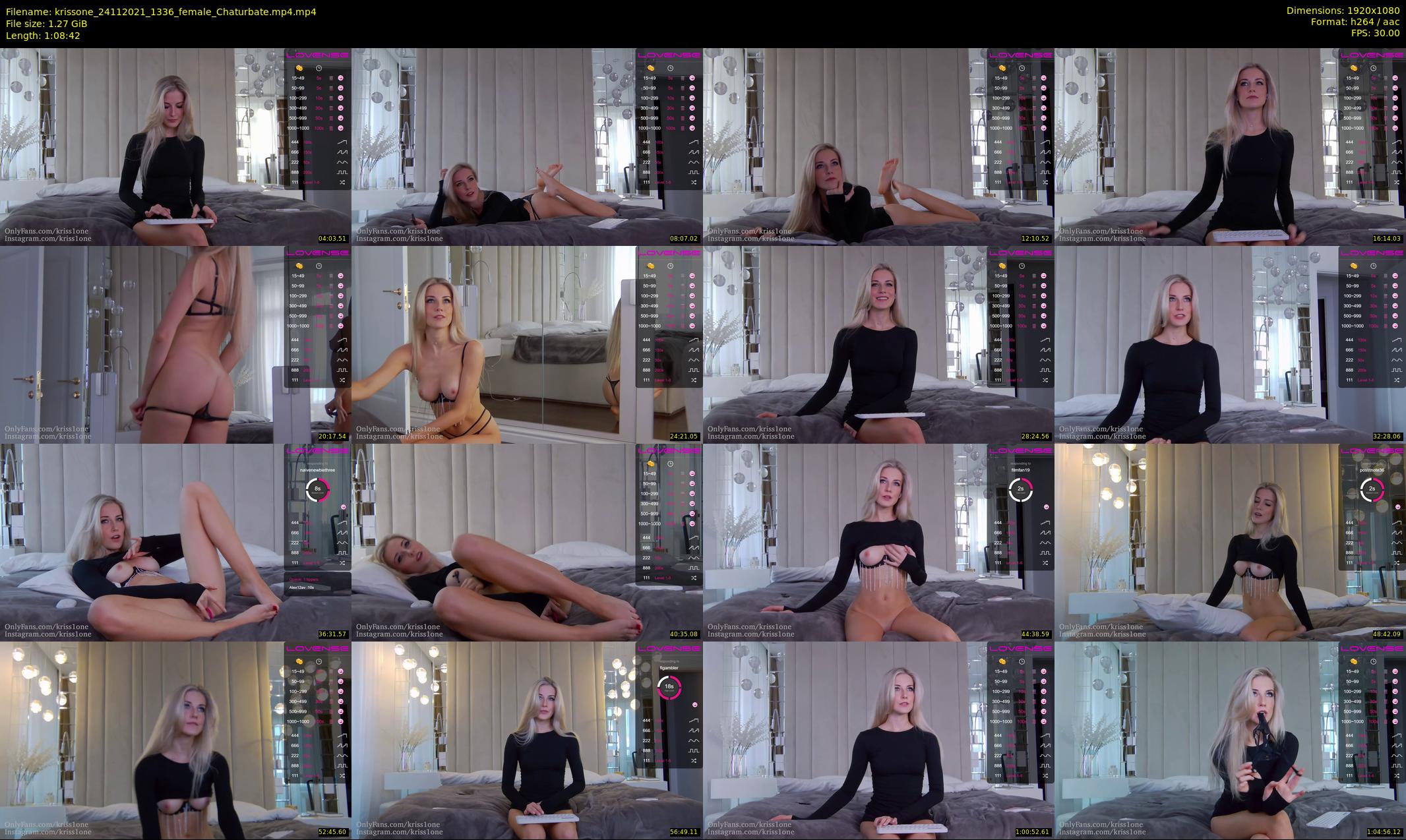 krissone — 69 minute Chaturbate female cam show recording, 1080p, Nov 24, 2021