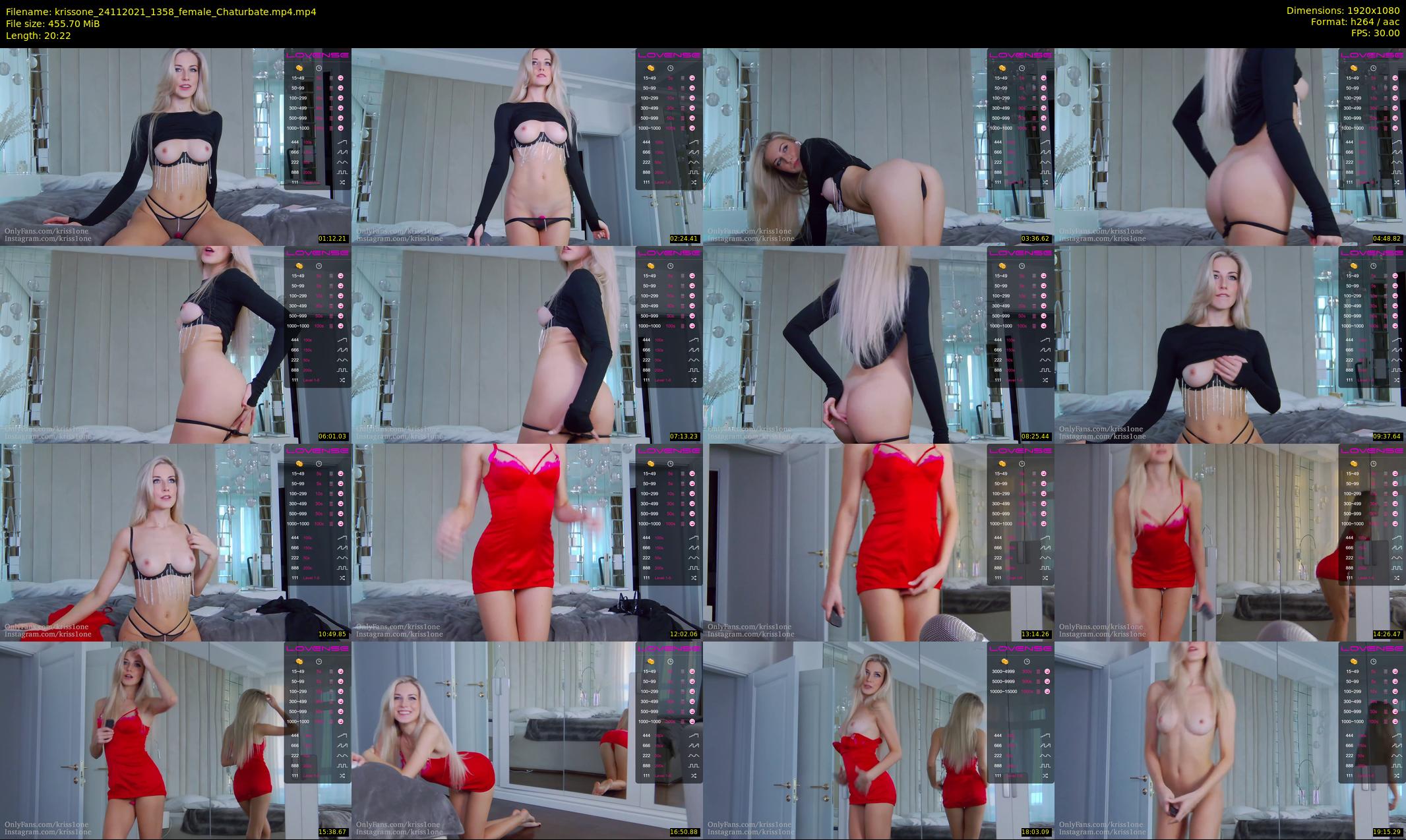 krissone — 21 minute Chaturbate female cam show recording, 1080p, Nov 24, 2021