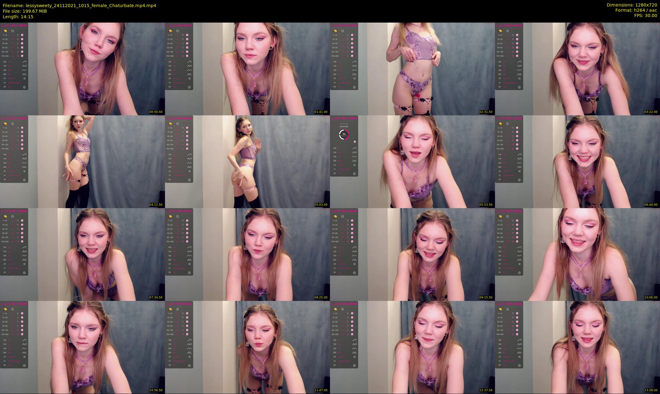 lessysweety — 15 minute Chaturbate female cam show recording, 720p, Nov 24, 2021
