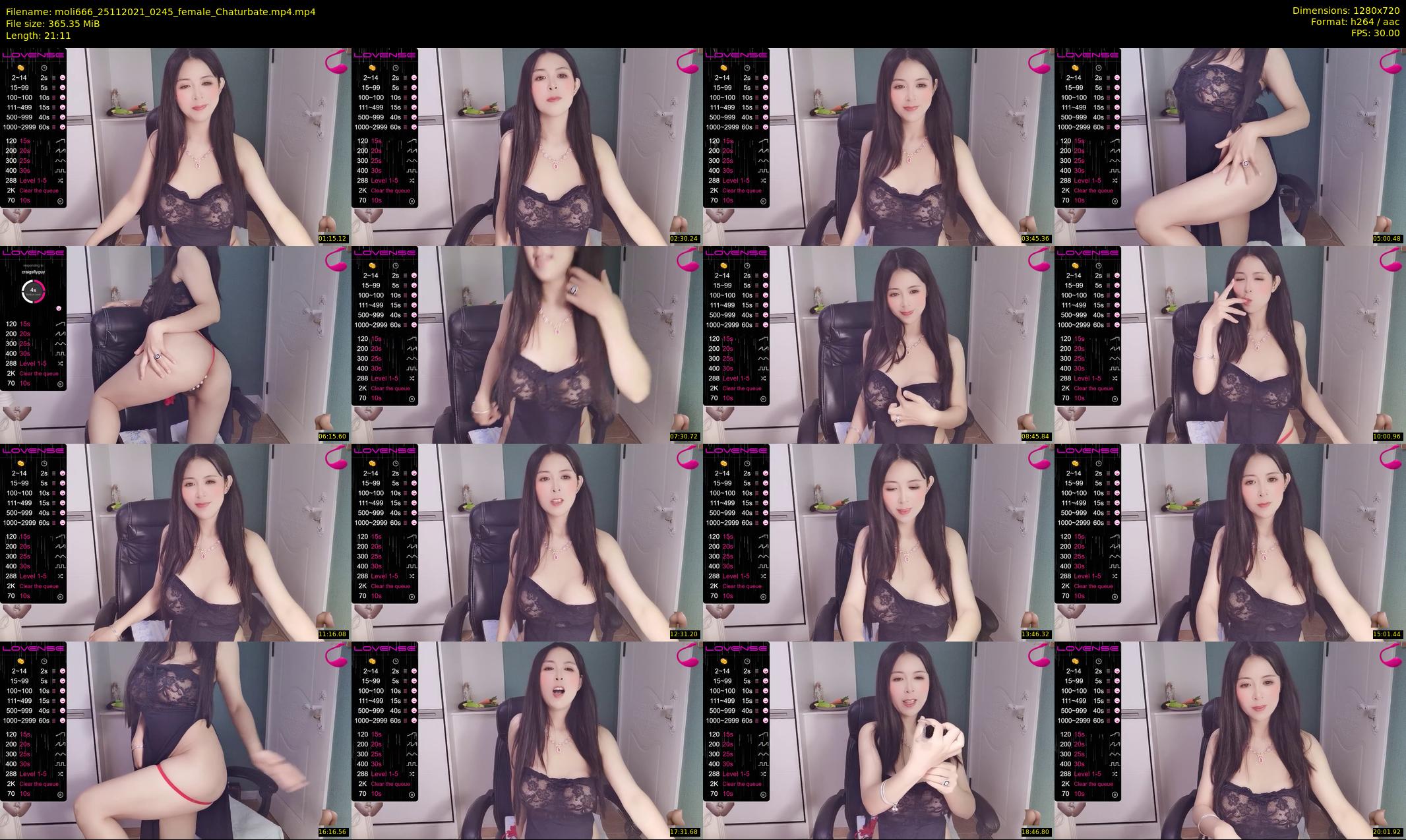 moli666 — 22 minute Chaturbate female cam show recording, 720p, Nov 25, 2021
