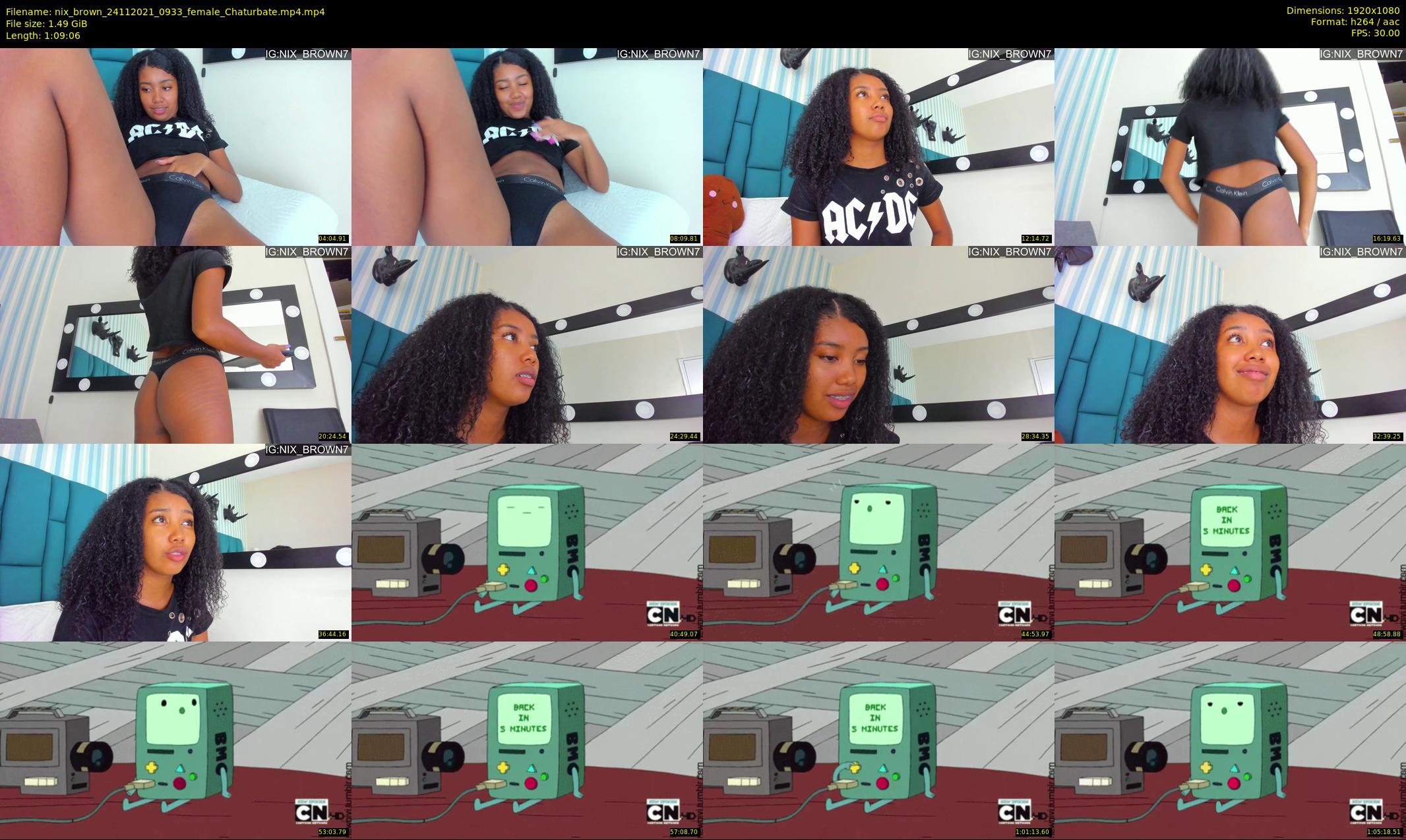 nix_brown — 70 minute Chaturbate female cam show recording, 1080p, Nov 24, 2021