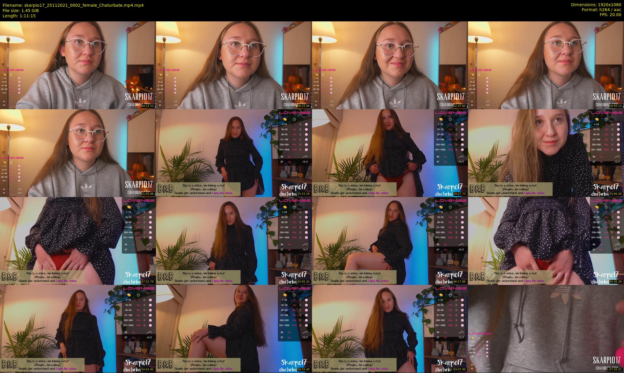 skarpio17 — 72 minute Chaturbate female cam show recording, 1080p, Nov 25, 2021