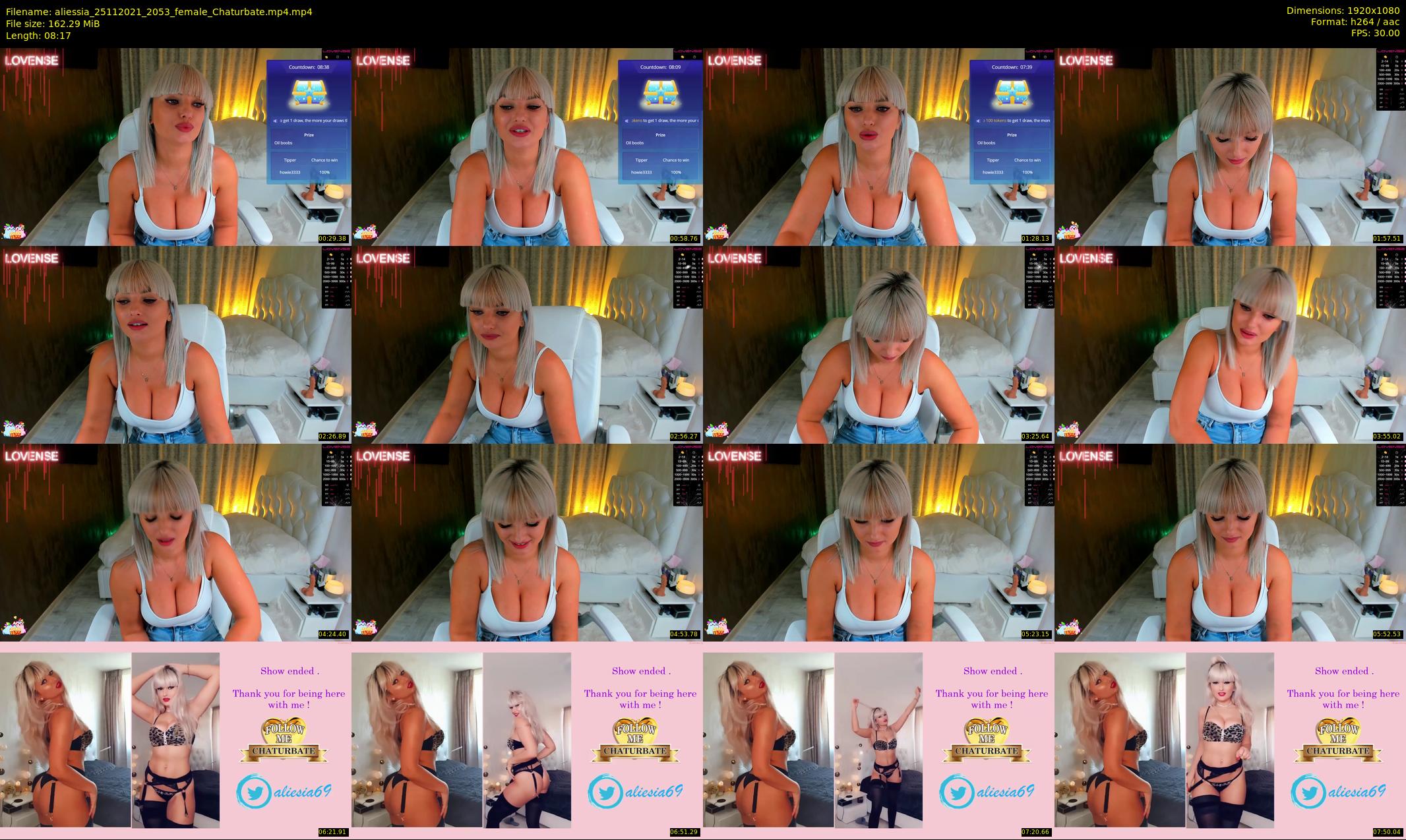 aliessia — 9 minute Chaturbate female cam show recording, 1080p, Nov 25, 2021