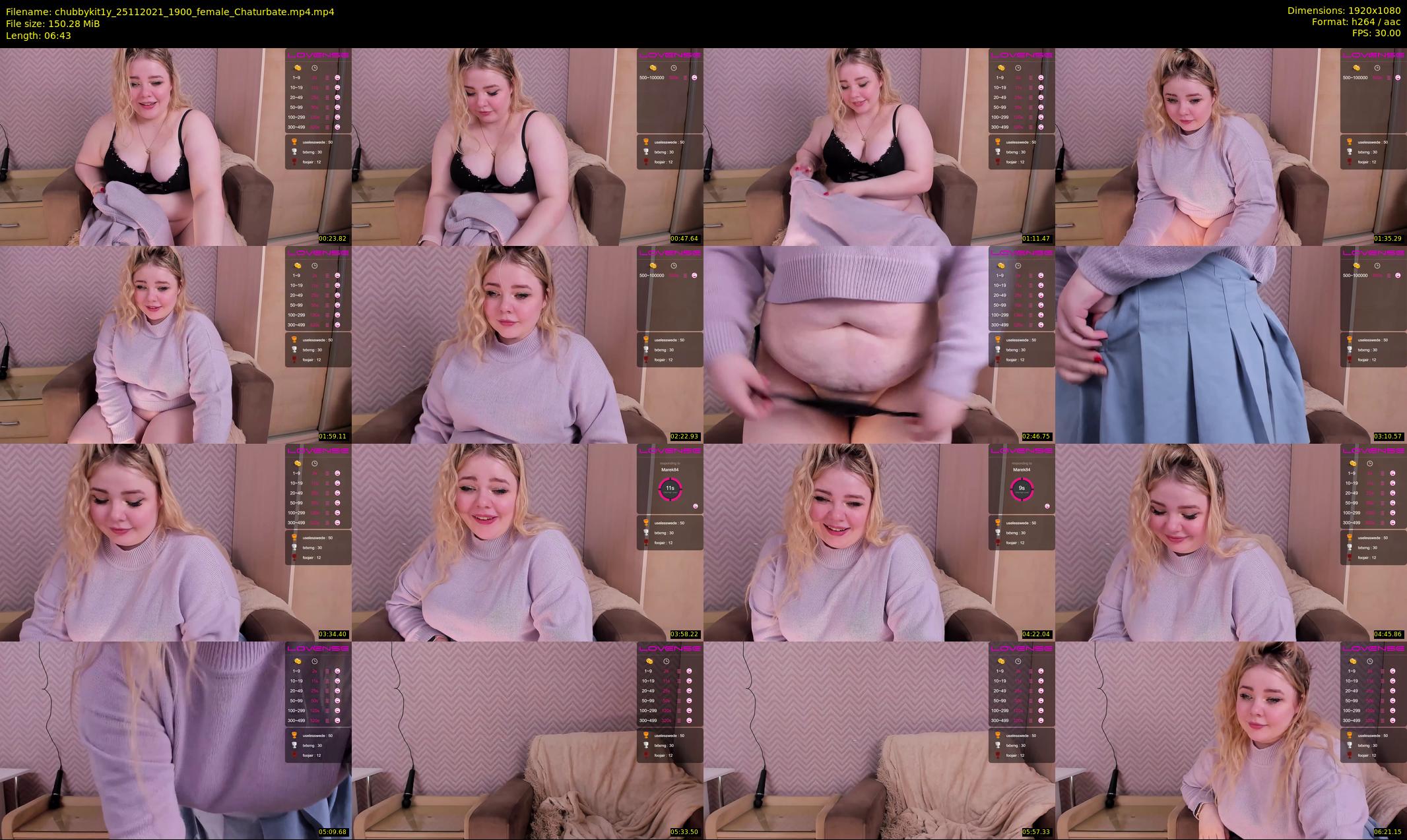 chubbykit1y — 7 minute Chaturbate female cam show recording, 1080p, Nov 25, 2021