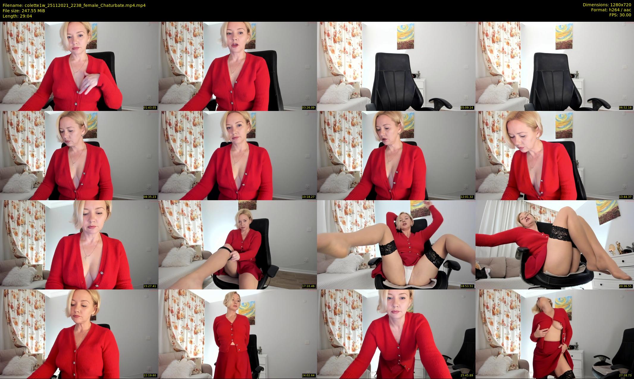 colette1w — 30 minute Chaturbate female cam show recording, 720p, Nov 25, 2021