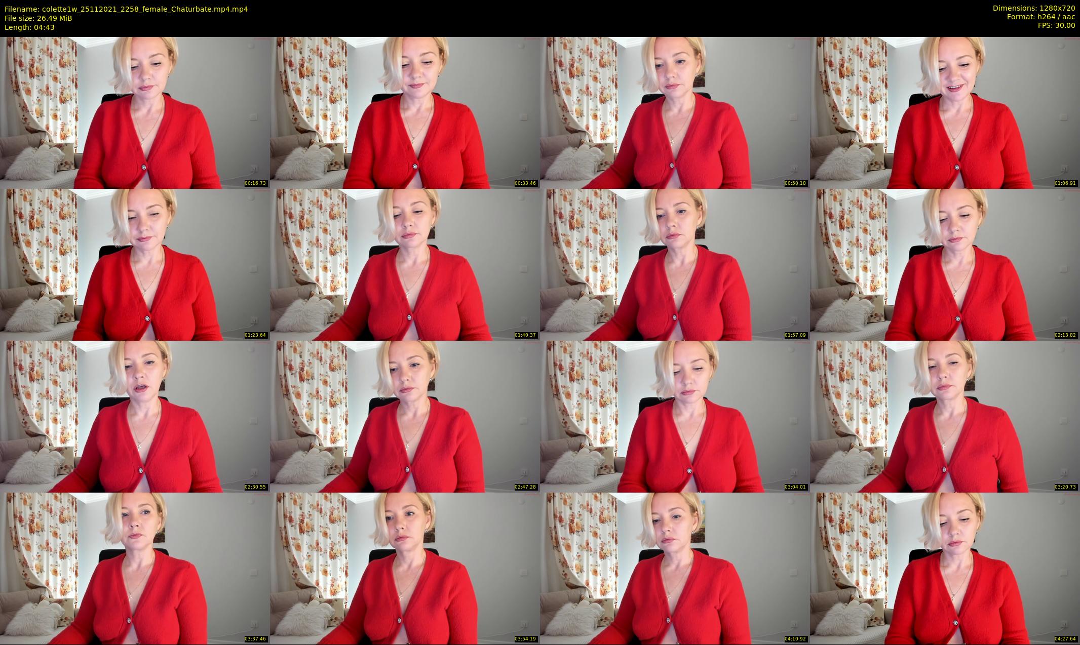 colette1w — 5 minute Chaturbate female cam show recording, 720p, Nov 25, 2021