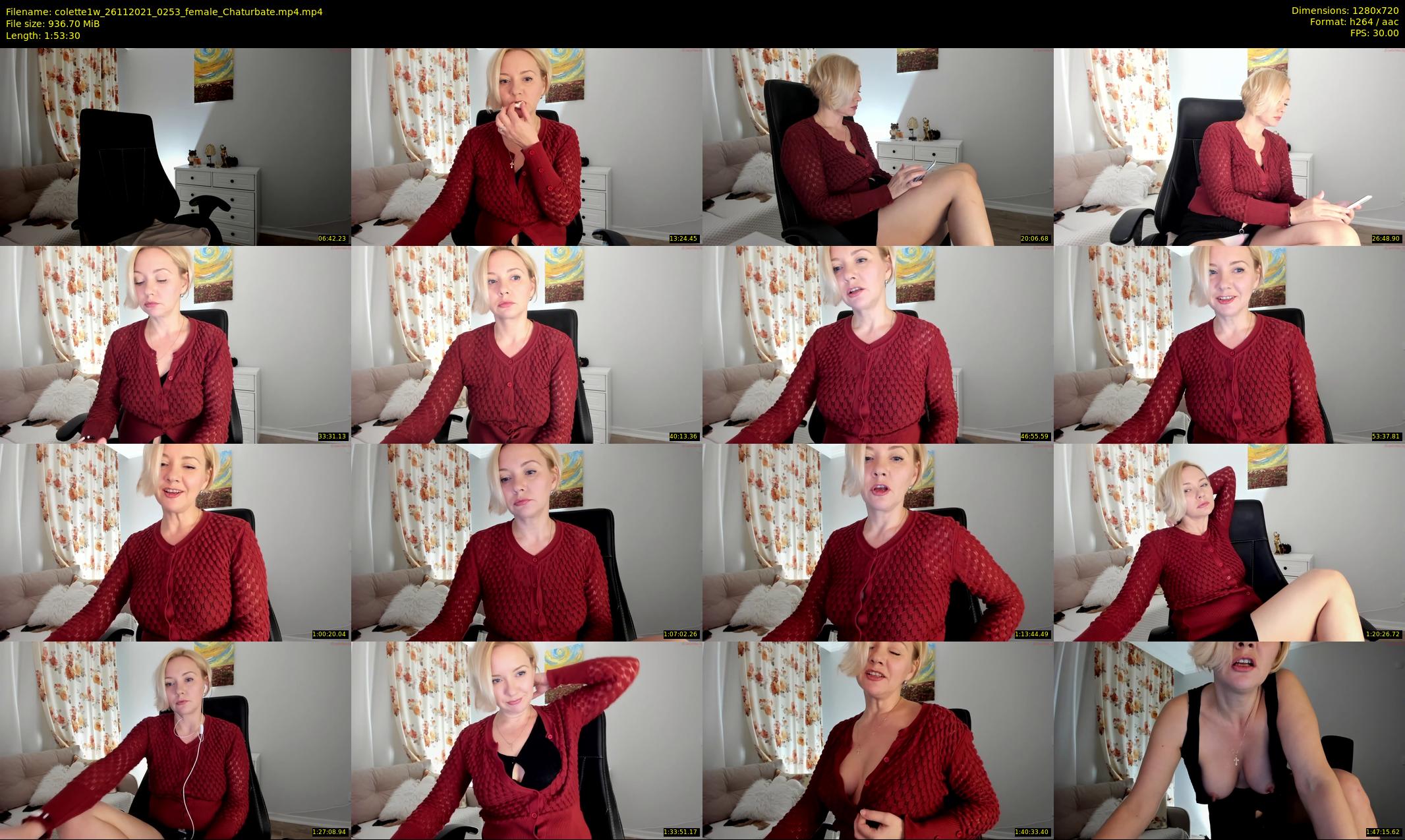 colette1w — 114 minute Chaturbate female cam show recording, 720p, Nov 26, 2021