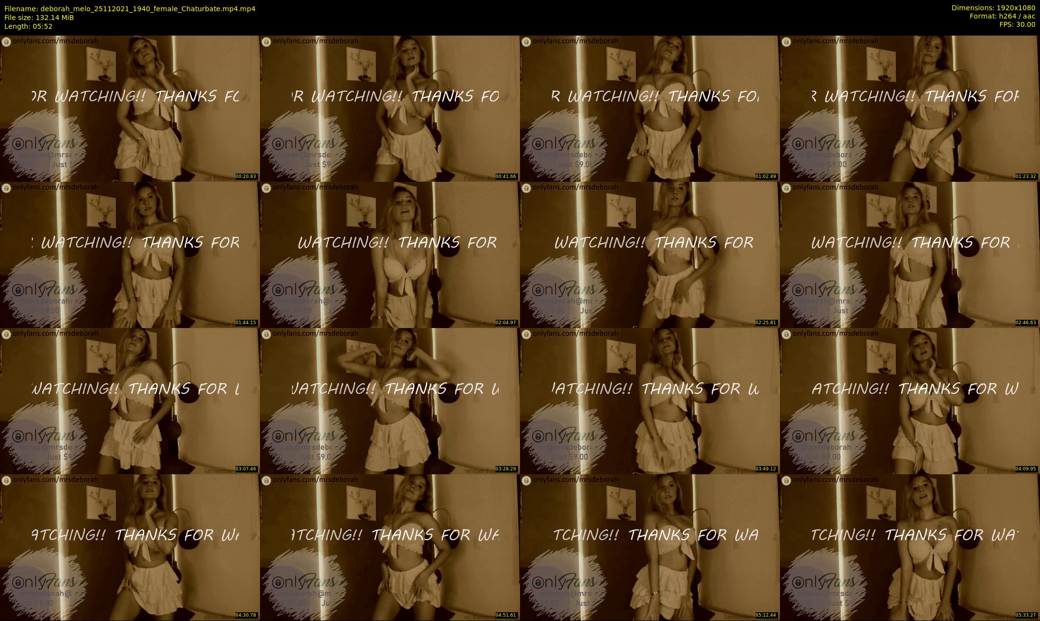deborah_melo — 6 minute Chaturbate female cam show recording, 1080p, Nov 25, 2021