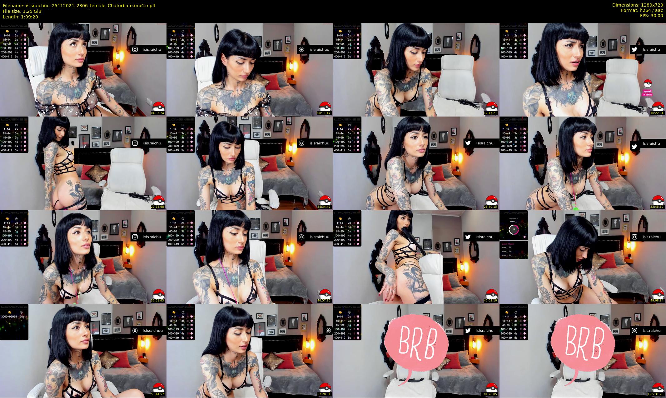isisraichuu — 70 minute Chaturbate female cam show recording, 720p, Nov 25, 2021