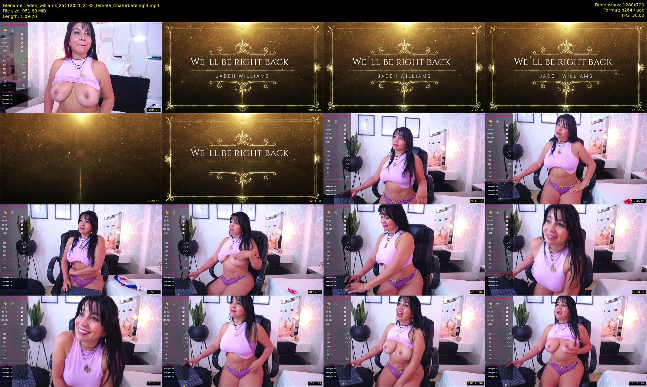 jadeh_williams — 70 minute Chaturbate female cam show recording, 720p, Nov 25, 2021