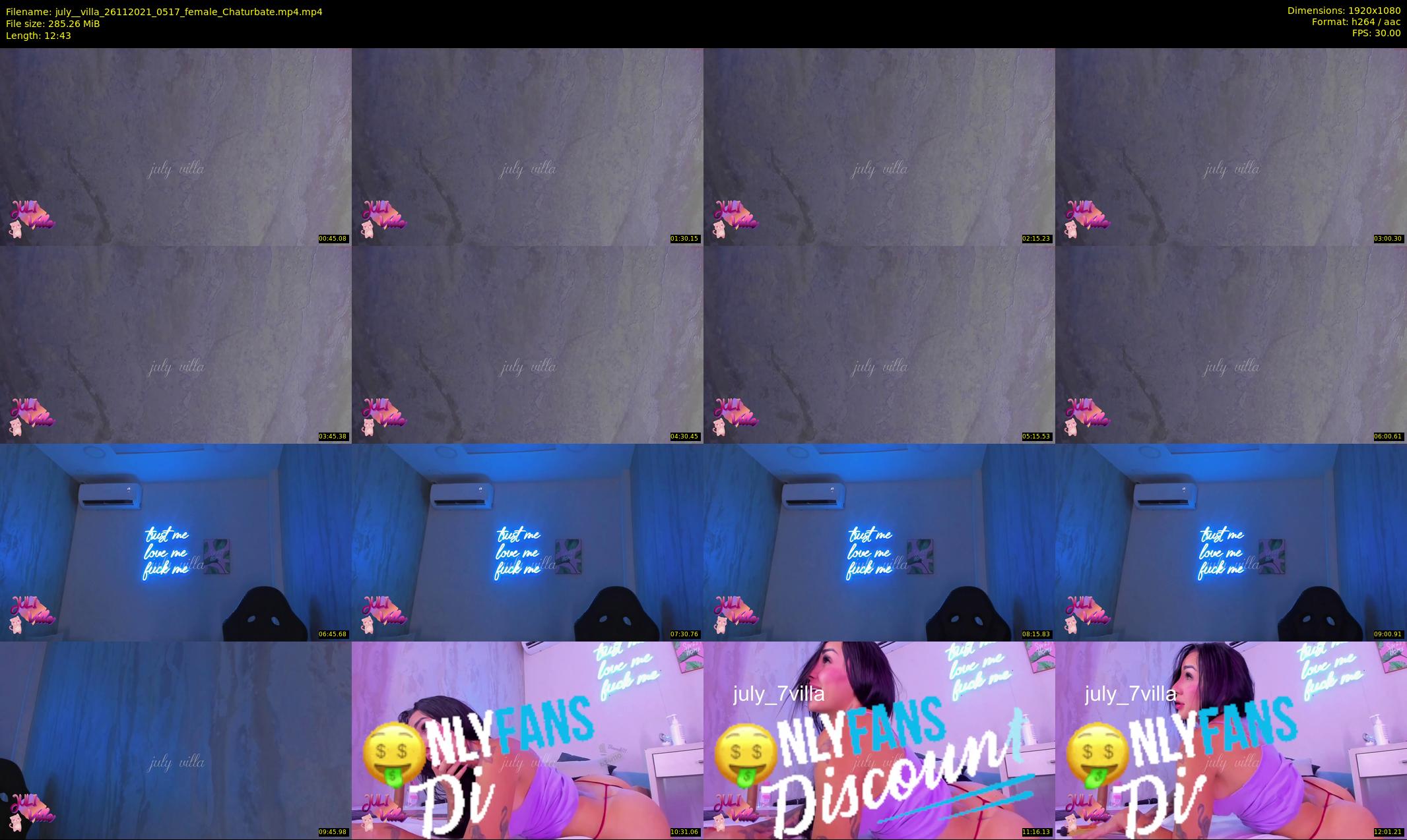 july__villa — 13 minute Chaturbate female cam show recording, 1080p, Nov 26, 2021
