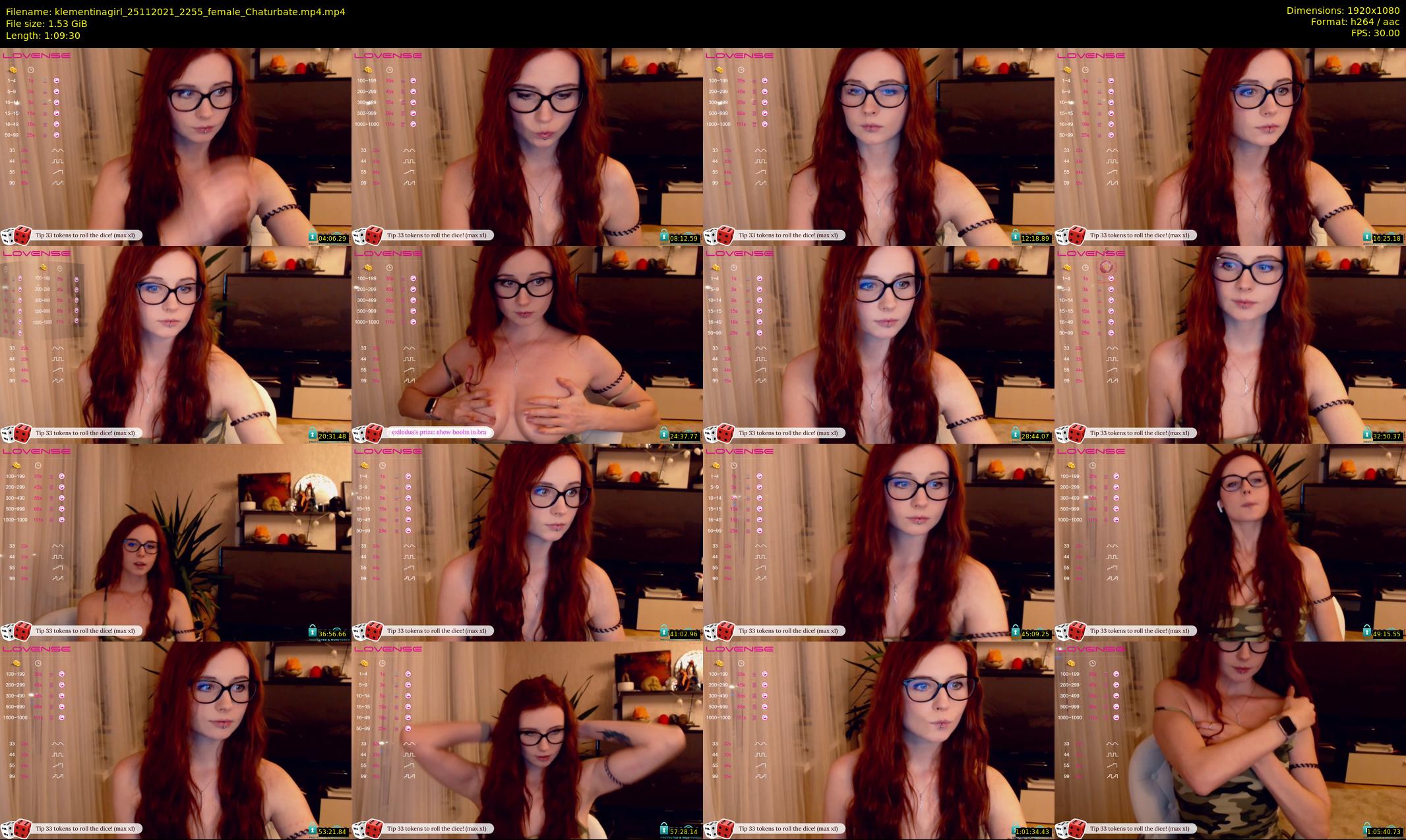 klementinagirl — 70 minute Chaturbate female cam show recording, 1080p, Nov 25, 2021